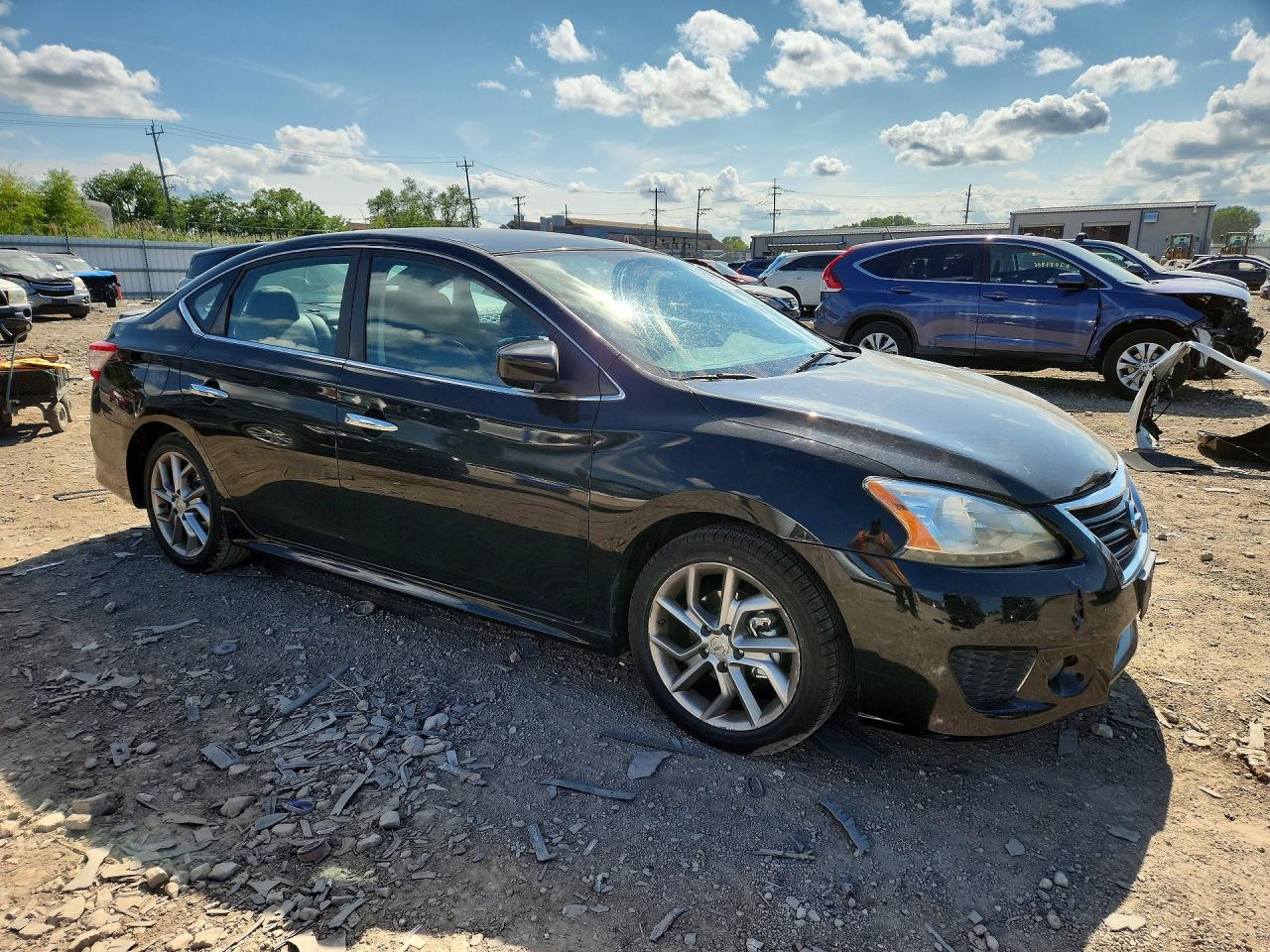 2013 Nissan Sentra S Black vin: 3N1AB7APXDL665793