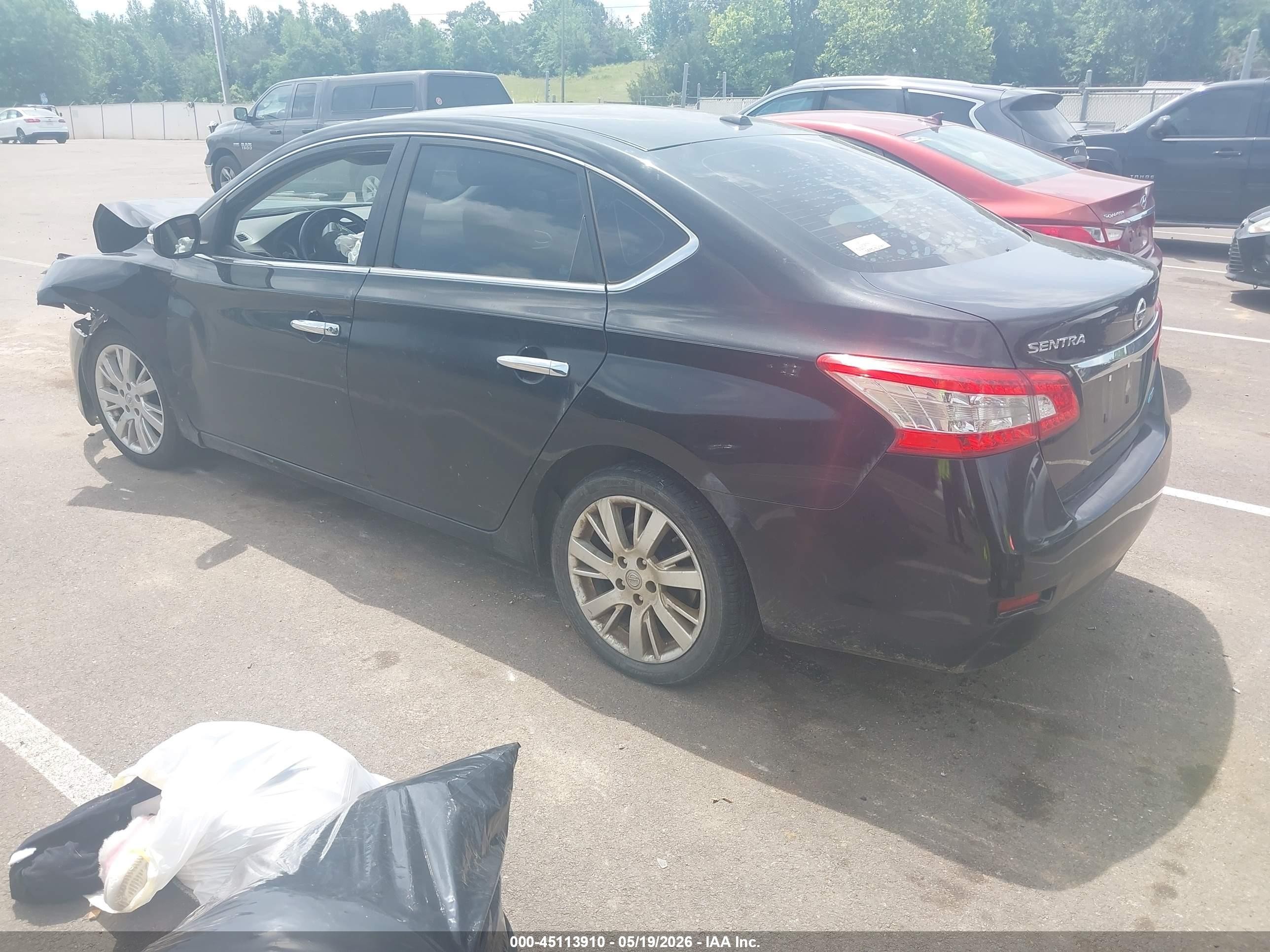 2013 Nissan Sentra Sl Black vin: 3N1AB7APXDL665907