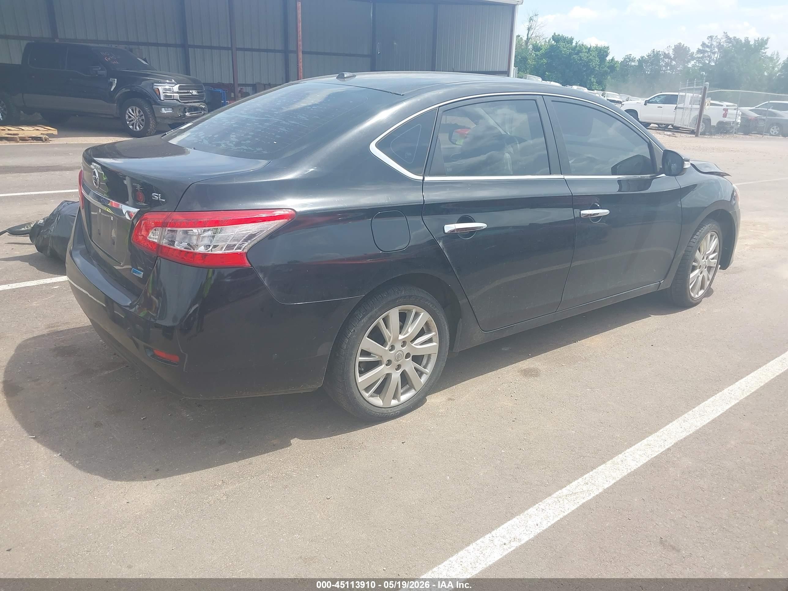 2013 Nissan Sentra Sl Black vin: 3N1AB7APXDL665907
