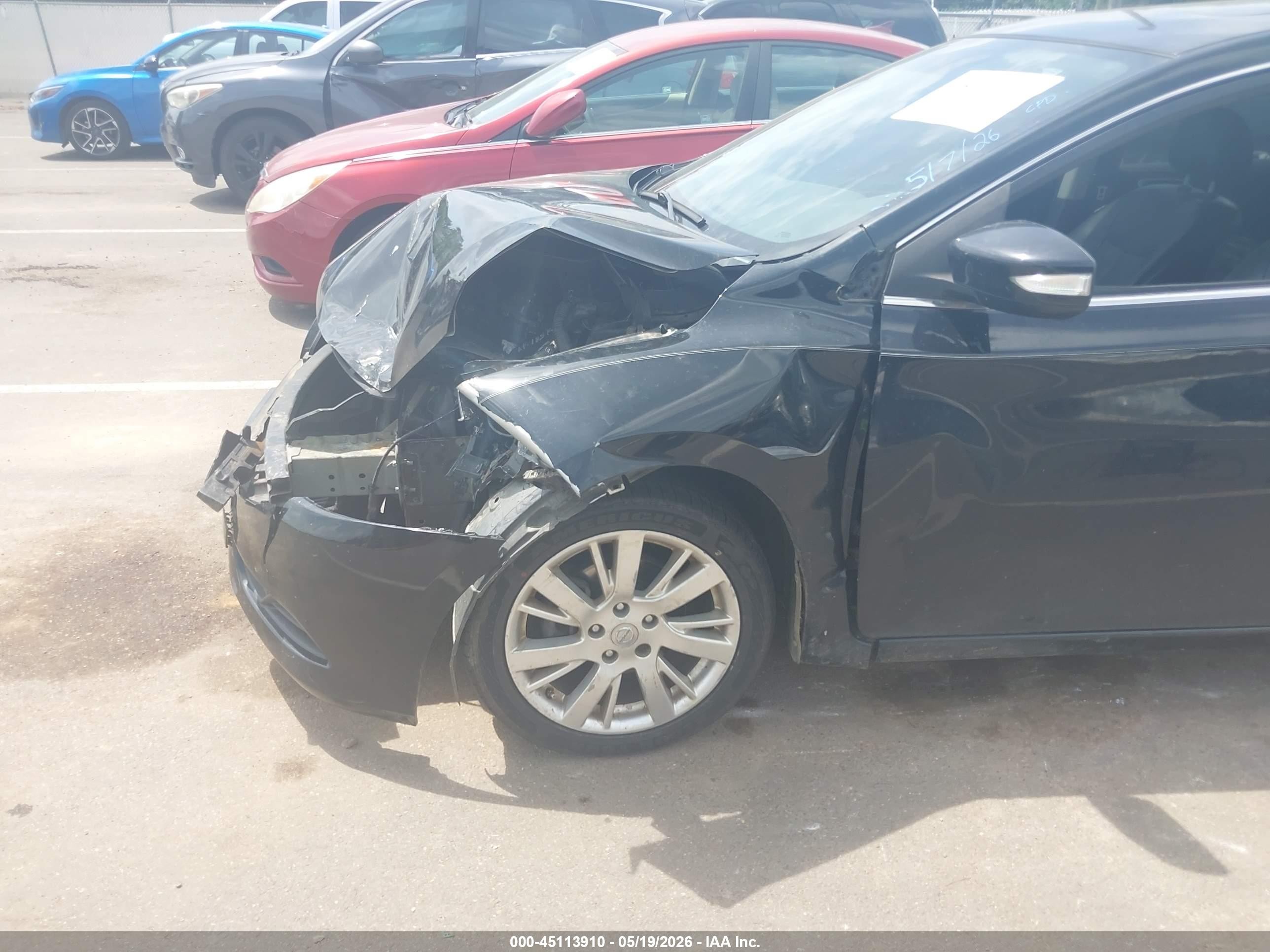 2013 Nissan Sentra Sl Black vin: 3N1AB7APXDL665907