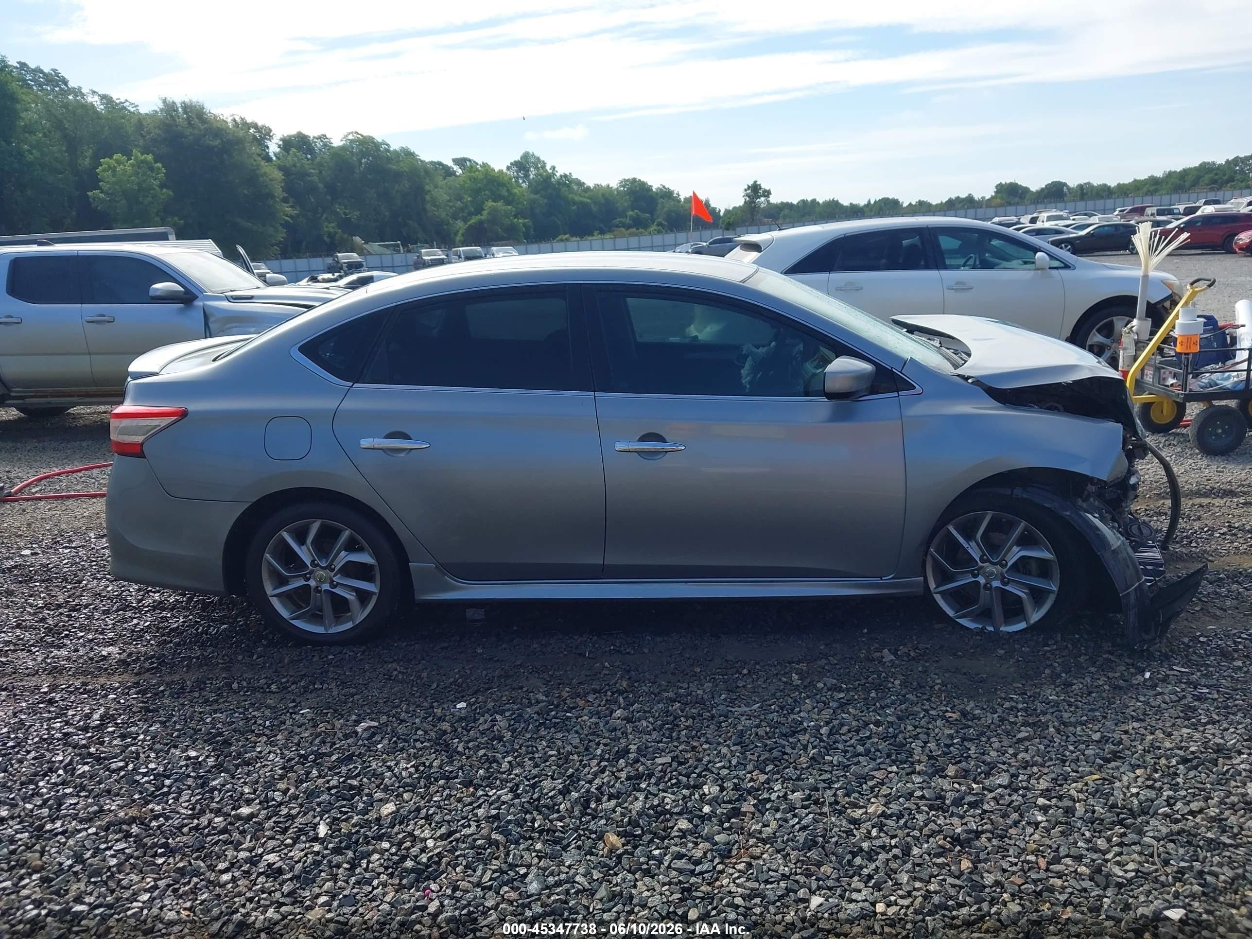 2013 Nissan Sentra Sr Silver vin: 3N1AB7APXDL668967