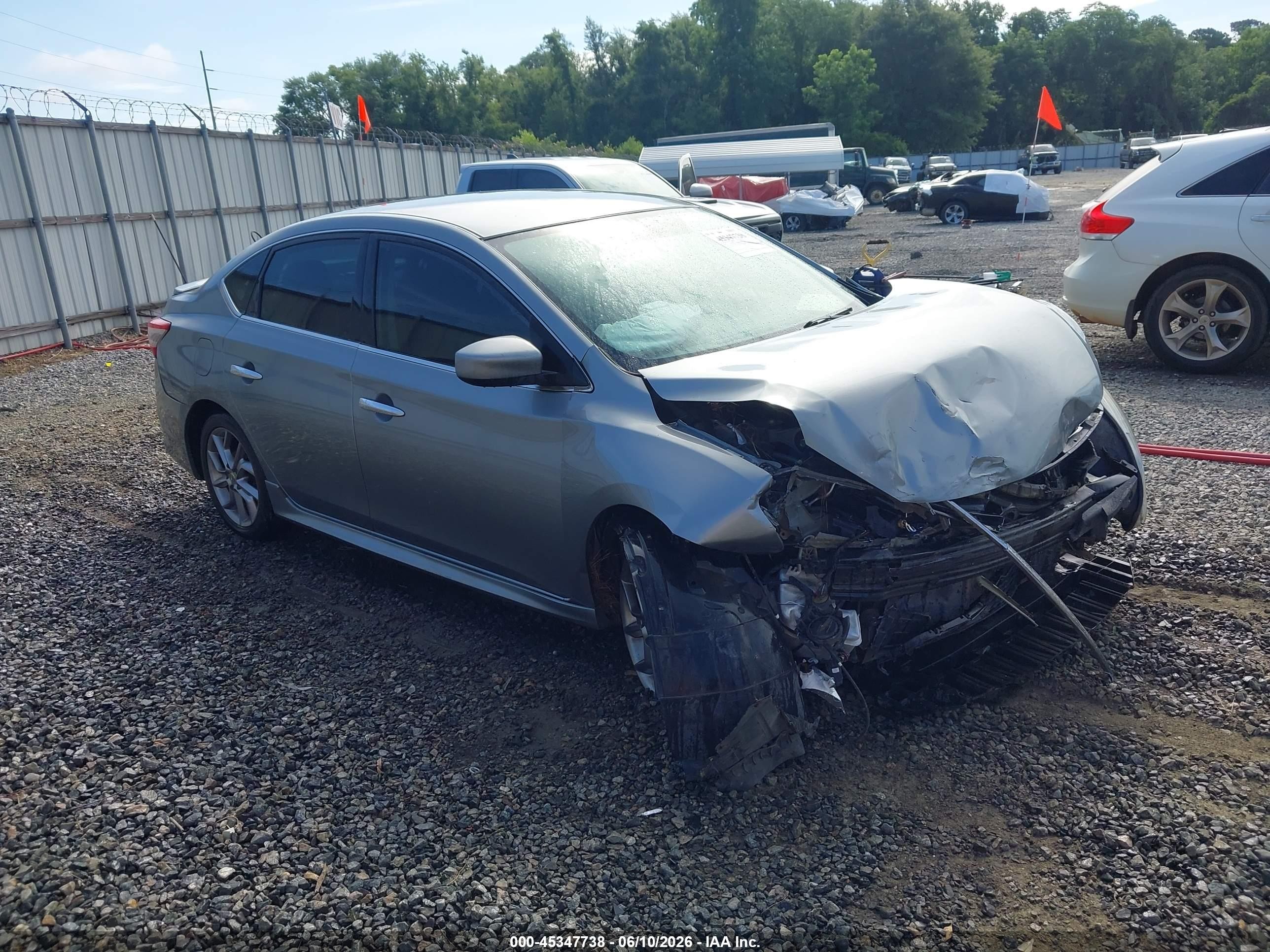 2013 Nissan Sentra Sr Silver vin: 3N1AB7APXDL668967