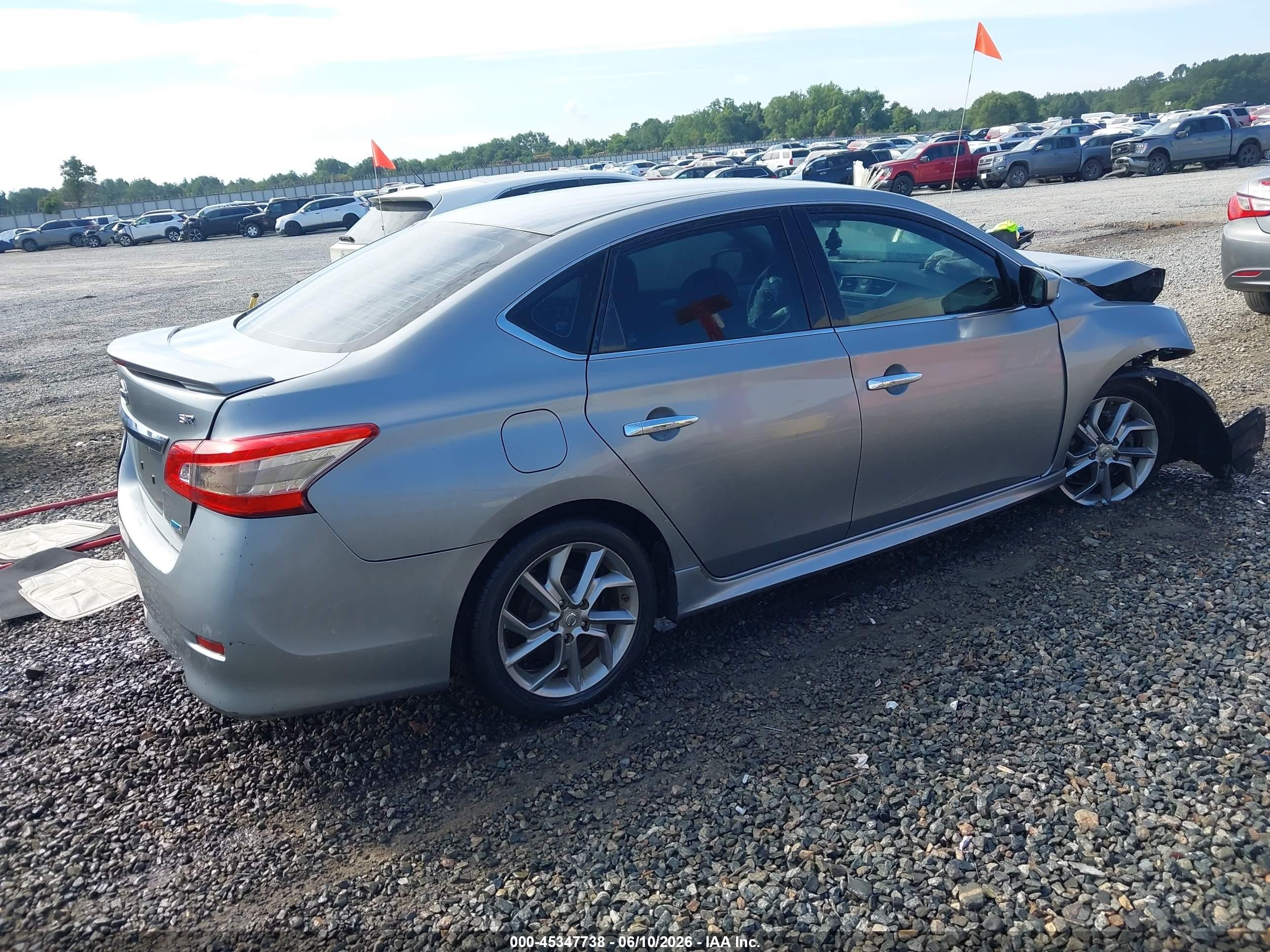 2013 Nissan Sentra Sr Silver vin: 3N1AB7APXDL668967