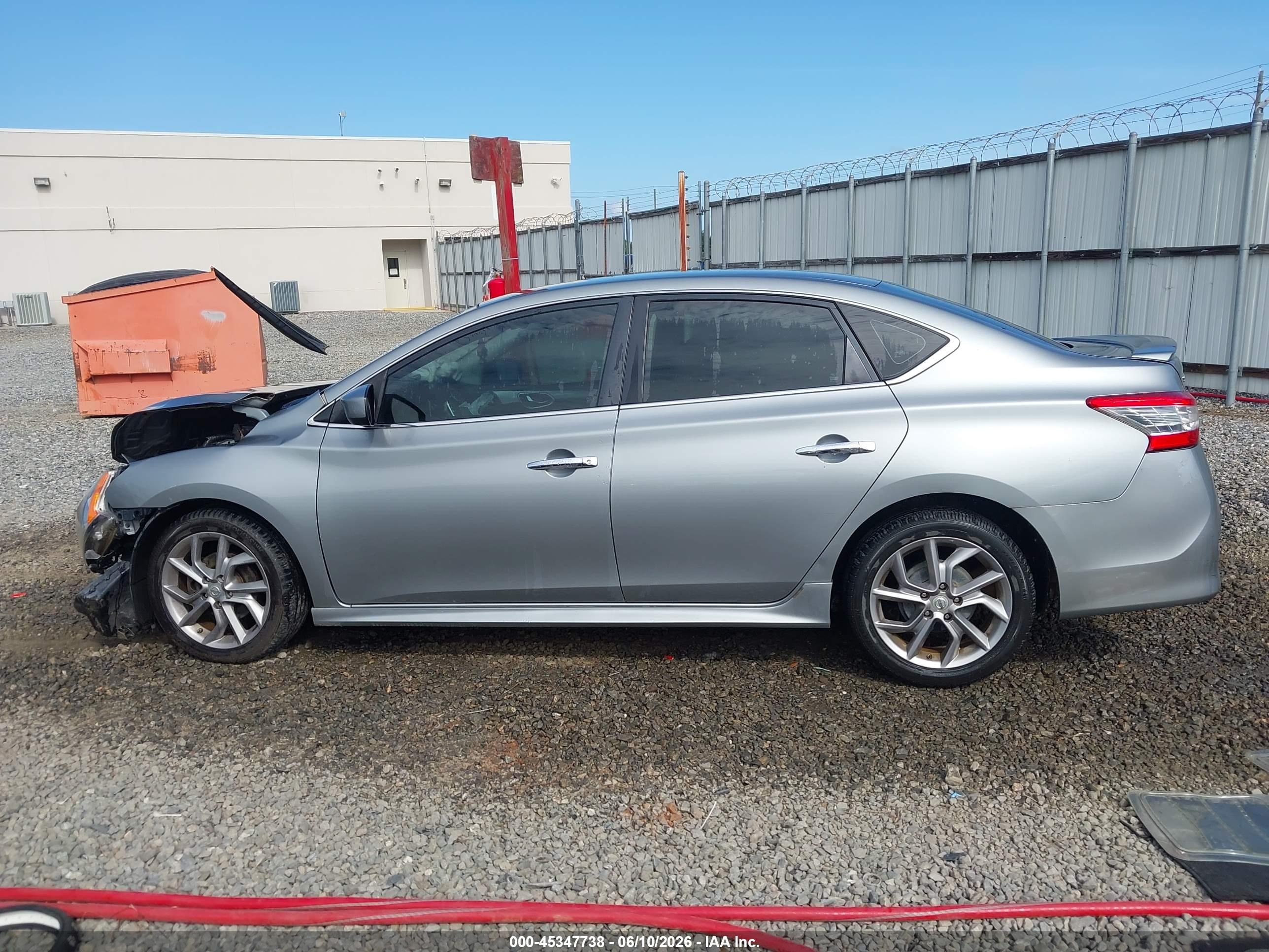2013 Nissan Sentra Sr Silver vin: 3N1AB7APXDL668967
