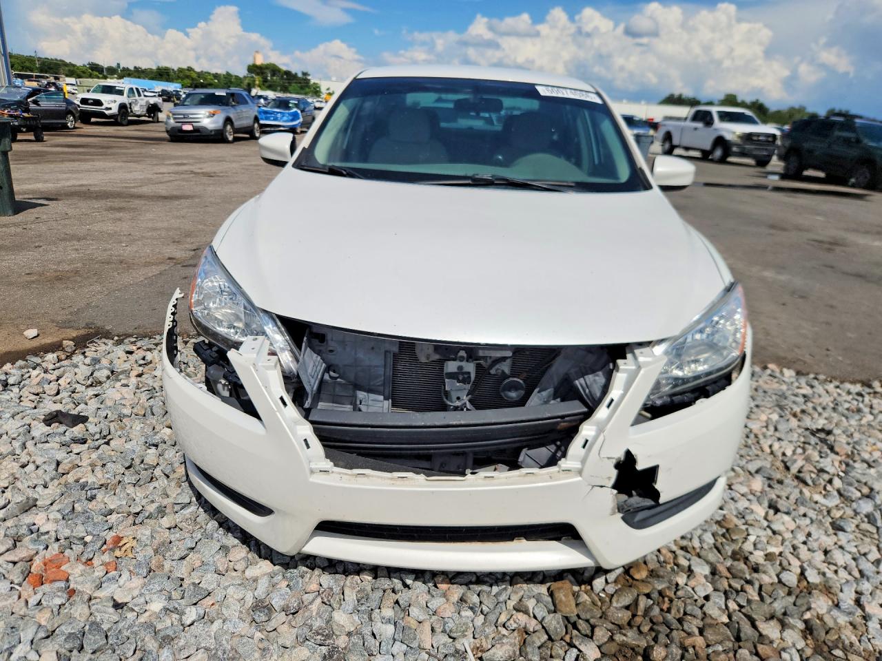 2013 Nissan Sentra S White vin: 3N1AB7APXDL689348