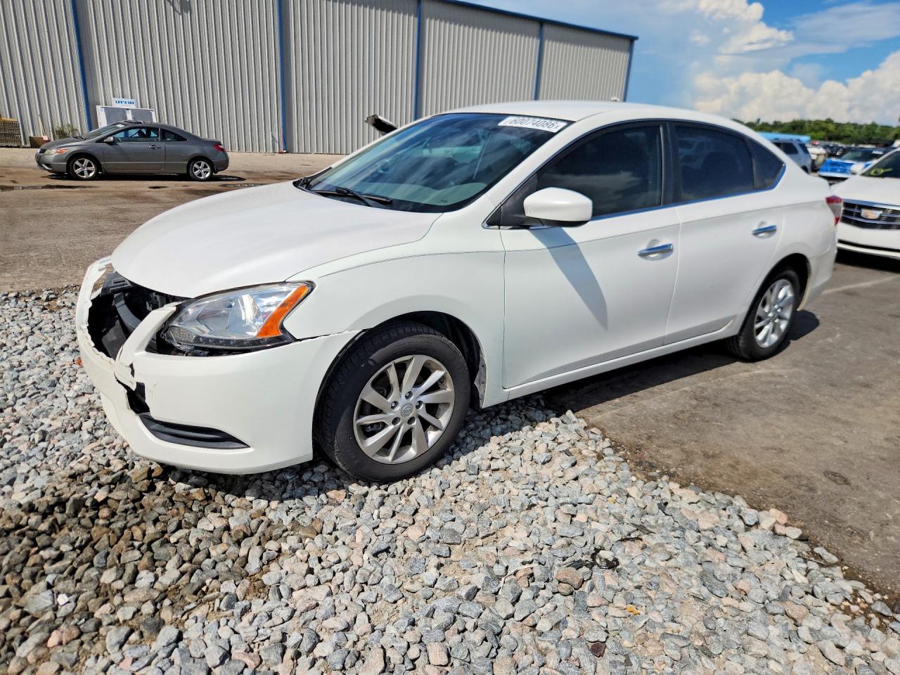 2013 Nissan Sentra S White vin: 3N1AB7APXDL689348