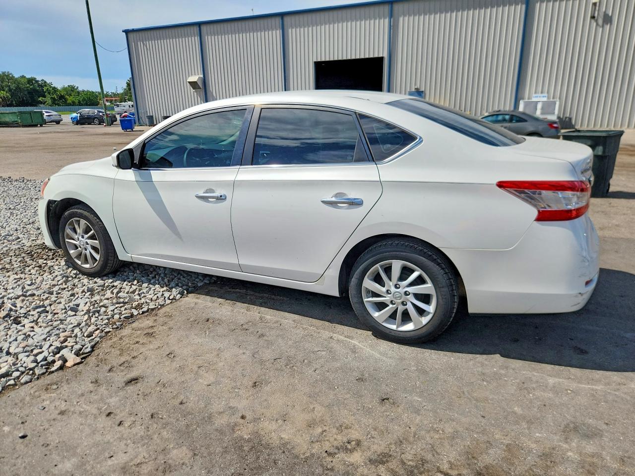 2013 Nissan Sentra S White vin: 3N1AB7APXDL689348