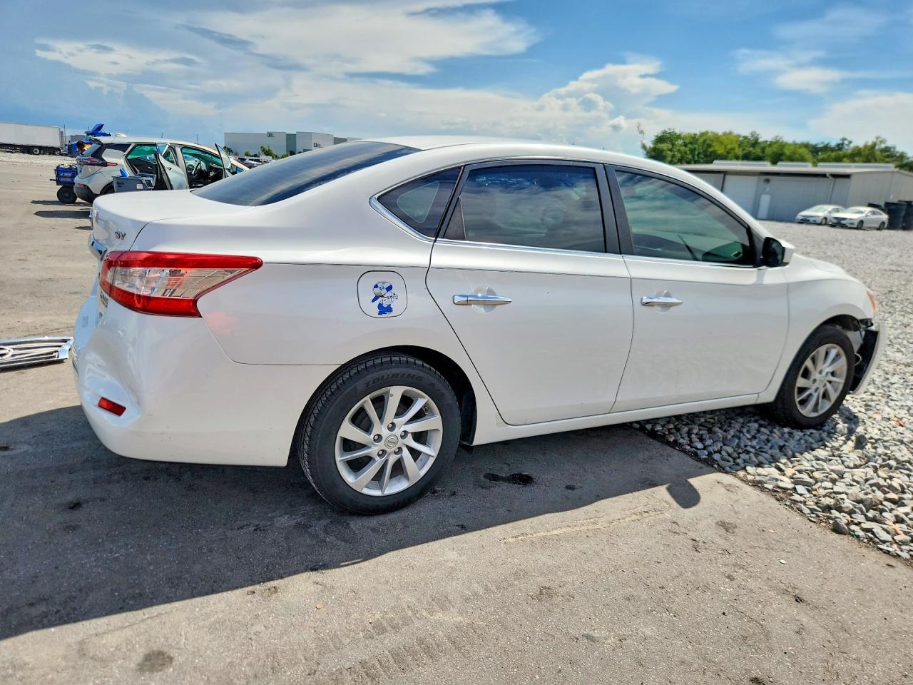 2013 Nissan Sentra S White vin: 3N1AB7APXDL689348