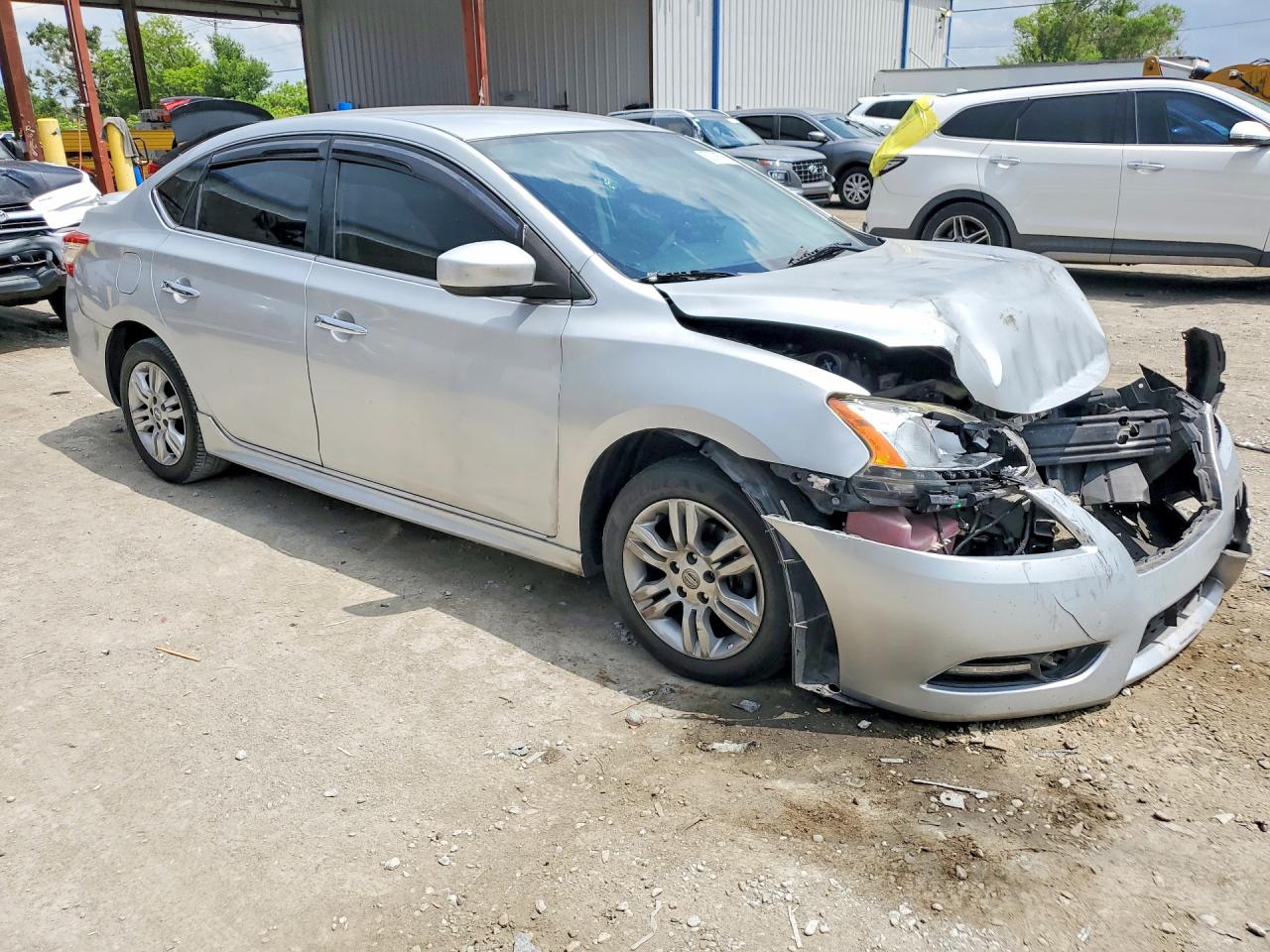 2013 Nissan Sentra S Silver vin: 3N1AB7APXDL691066