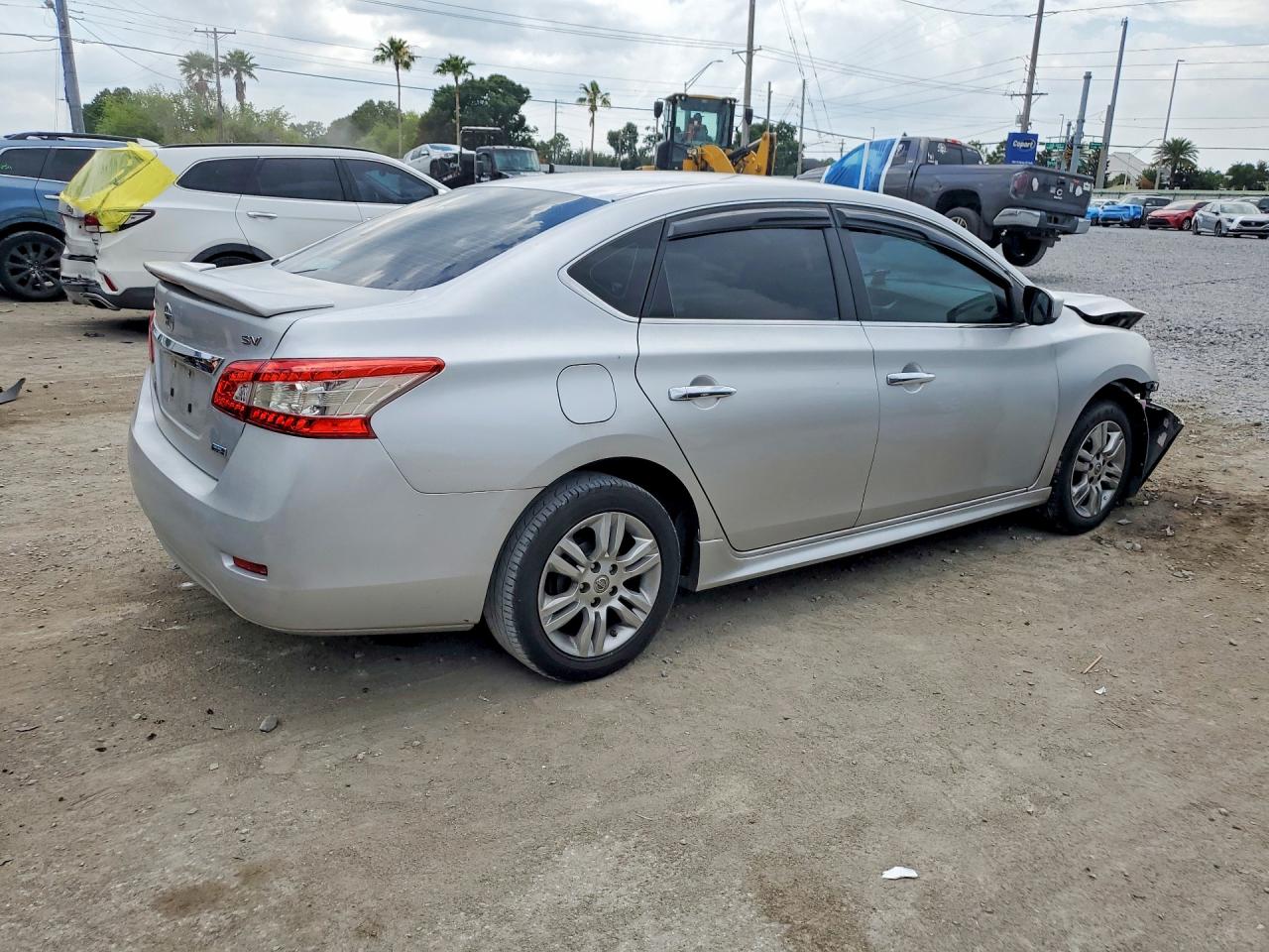 2013 Nissan Sentra S Silver vin: 3N1AB7APXDL691066