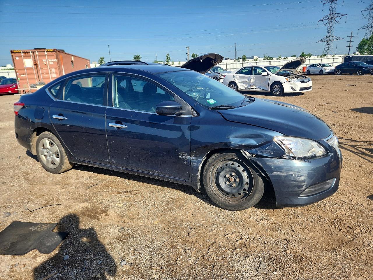 2013 Nissan Sentra S Blue vin: 3N1AB7APXDL693366