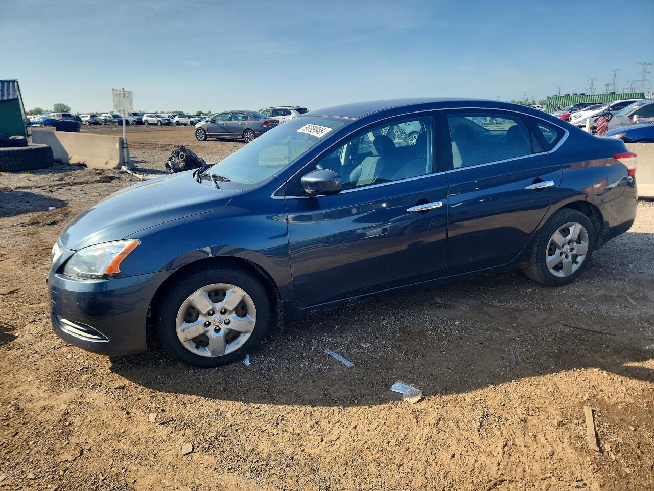 2013 Nissan Sentra S Blue vin: 3N1AB7APXDL693366