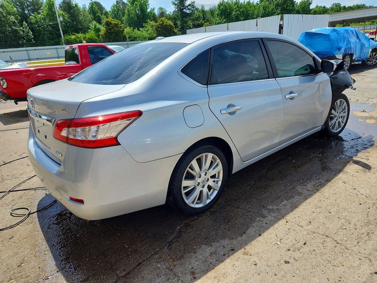 2013 Nissan Sentra S/sv/sr/sl Silver vin: 3N1AB7APXDL694128
