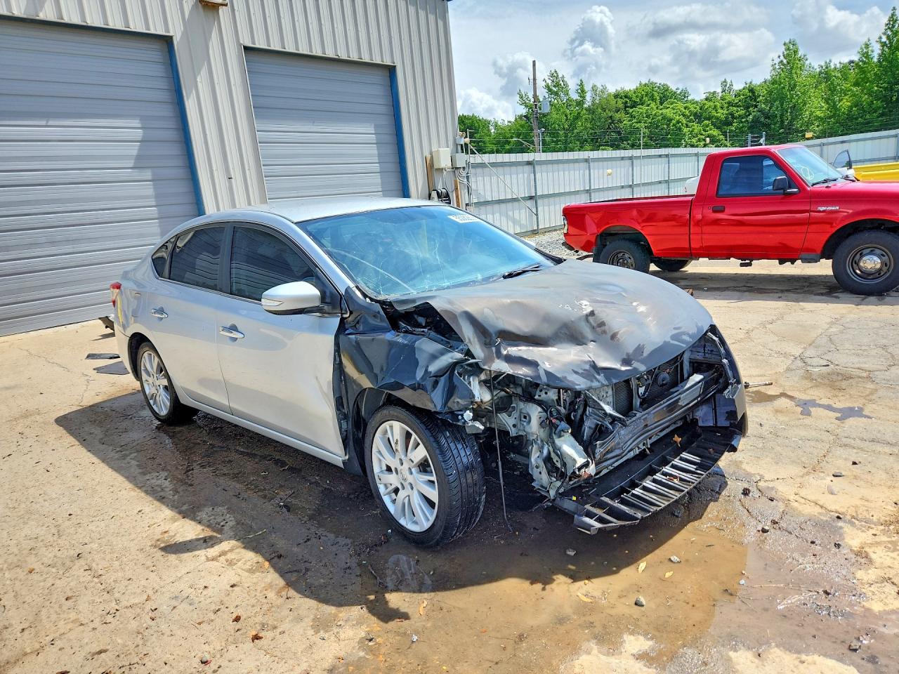 2013 Nissan Sentra S/sv/sr/sl Silver vin: 3N1AB7APXDL694128