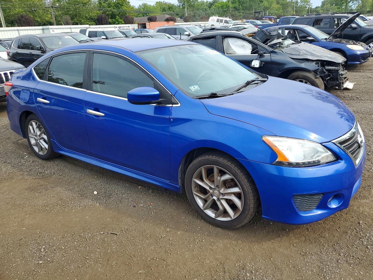 2013 Nissan Sentra S Blue vin: 3N1AB7APXDL703491