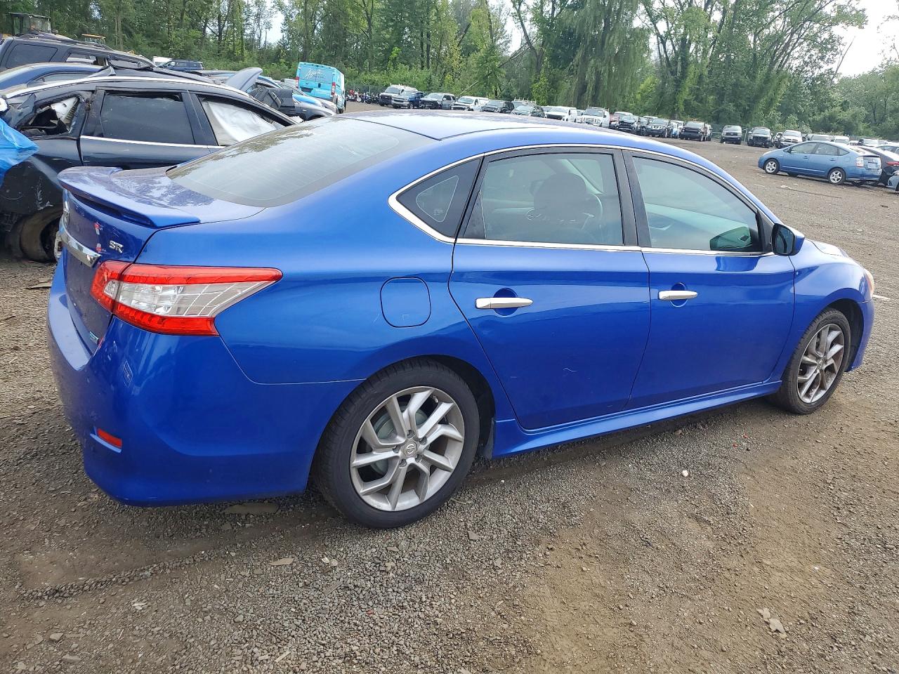 2013 Nissan Sentra S Blue vin: 3N1AB7APXDL703491