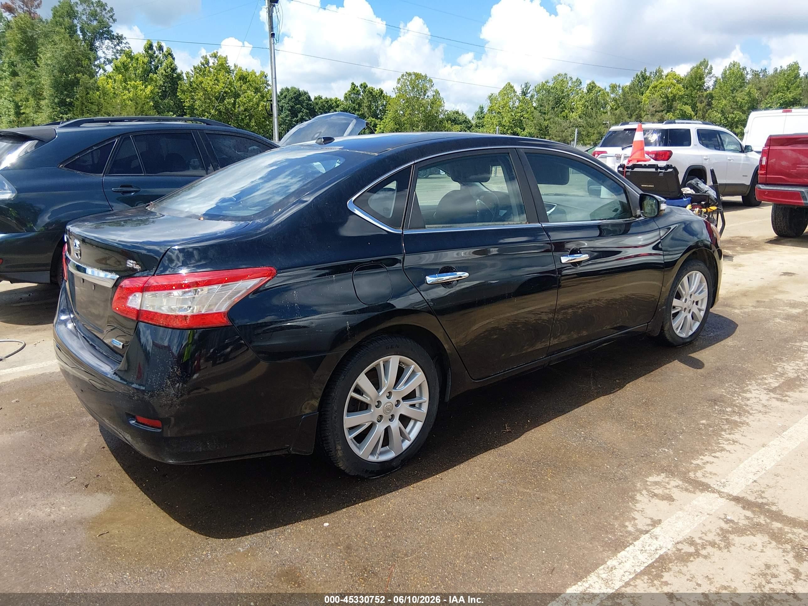 2013 Nissan Sentra Sl Black vin: 3N1AB7APXDL709906