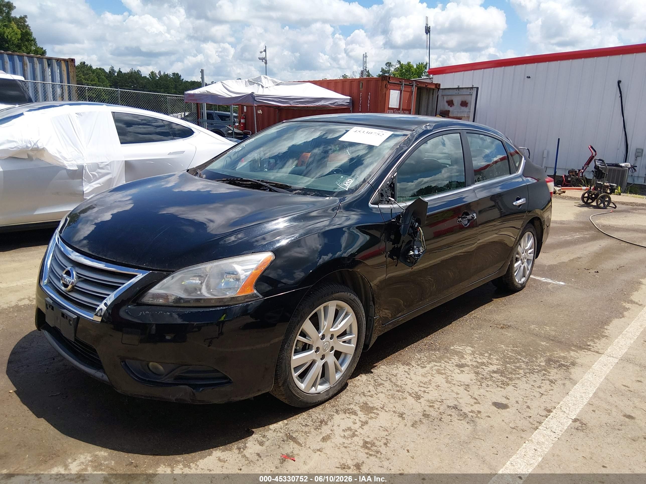 2013 Nissan Sentra Sl Black vin: 3N1AB7APXDL709906