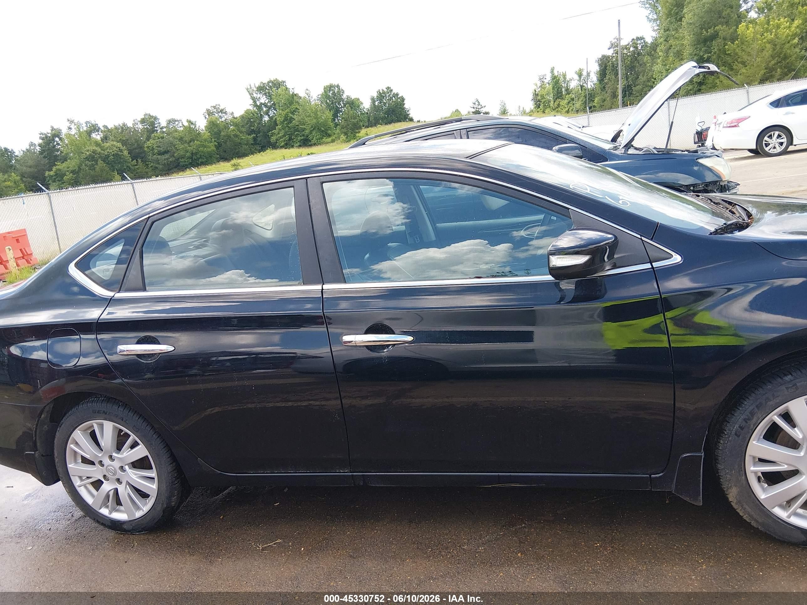 2013 Nissan Sentra Sl Black vin: 3N1AB7APXDL709906