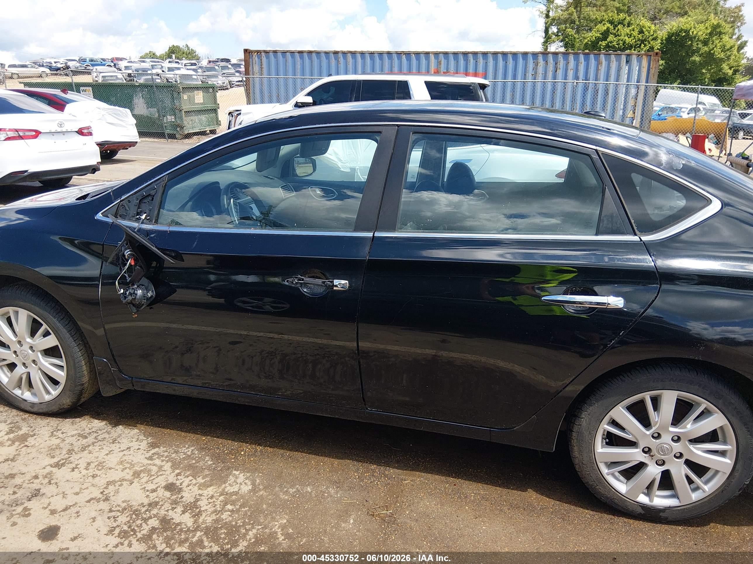 2013 Nissan Sentra Sl Black vin: 3N1AB7APXDL709906