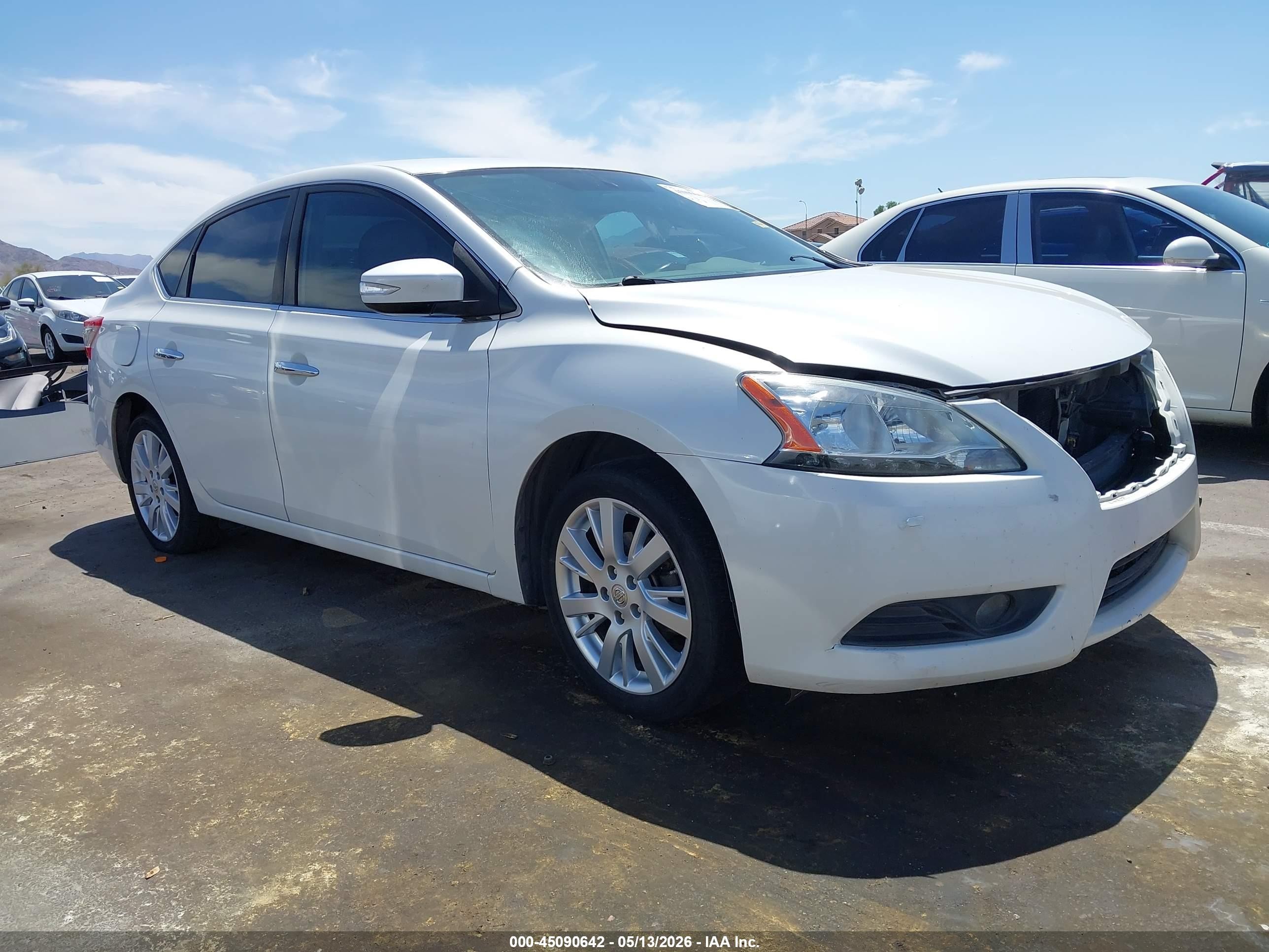 2013 Nissan Sentra Sl White vin: 3N1AB7APXDL714359
