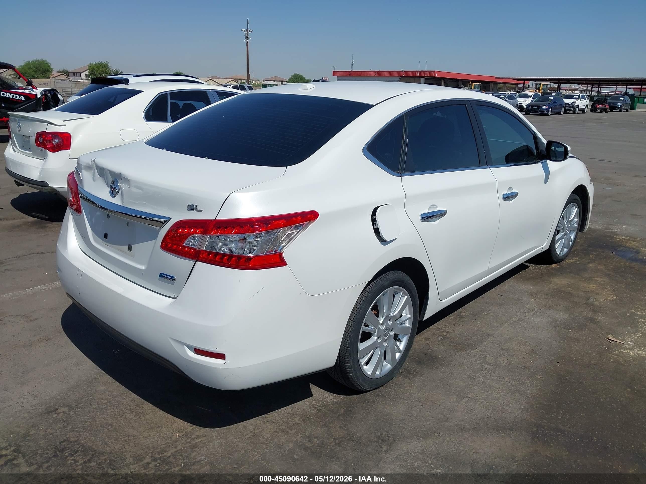 2013 Nissan Sentra Sl White vin: 3N1AB7APXDL714359