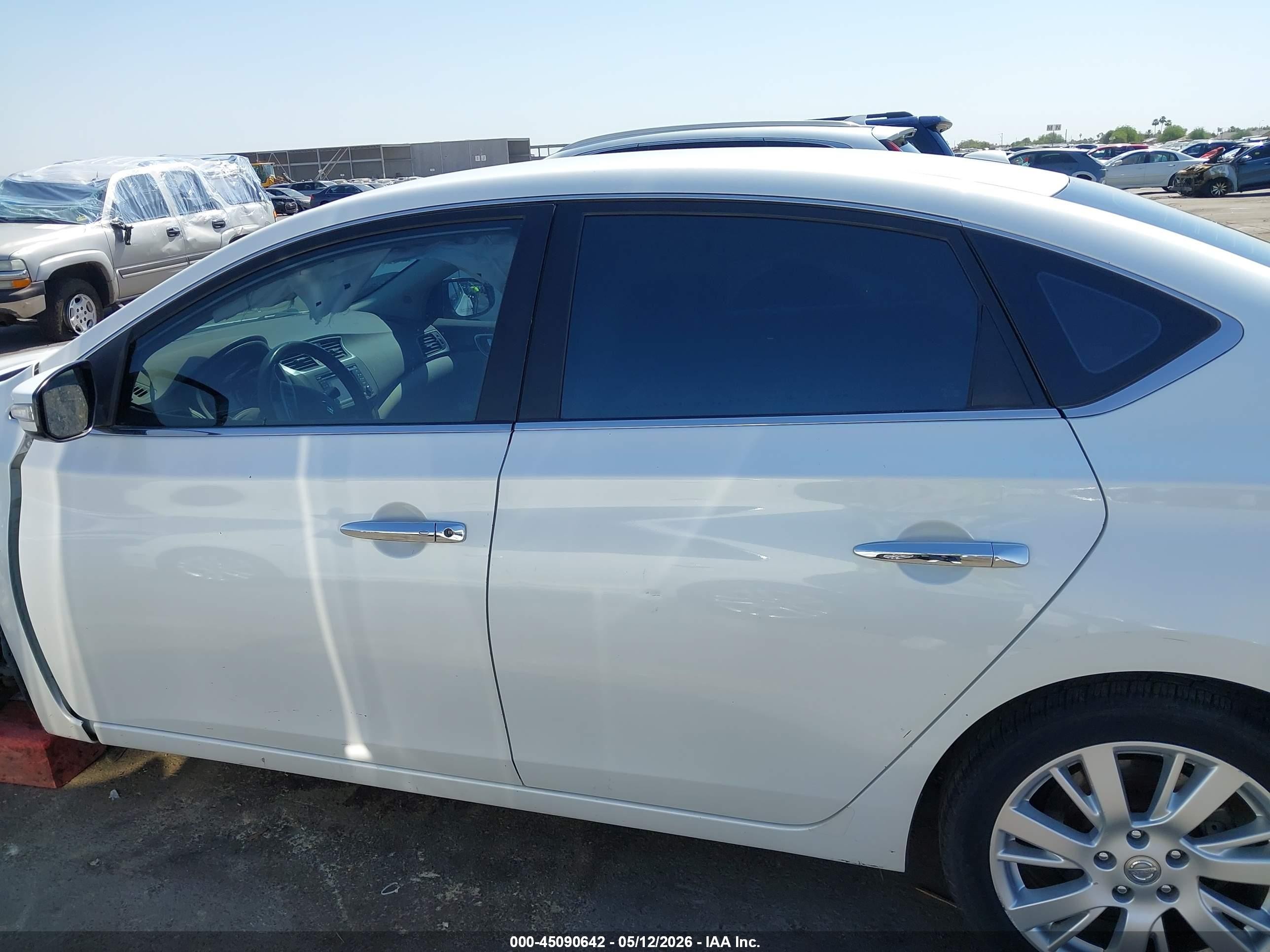 2013 Nissan Sentra Sl White vin: 3N1AB7APXDL714359