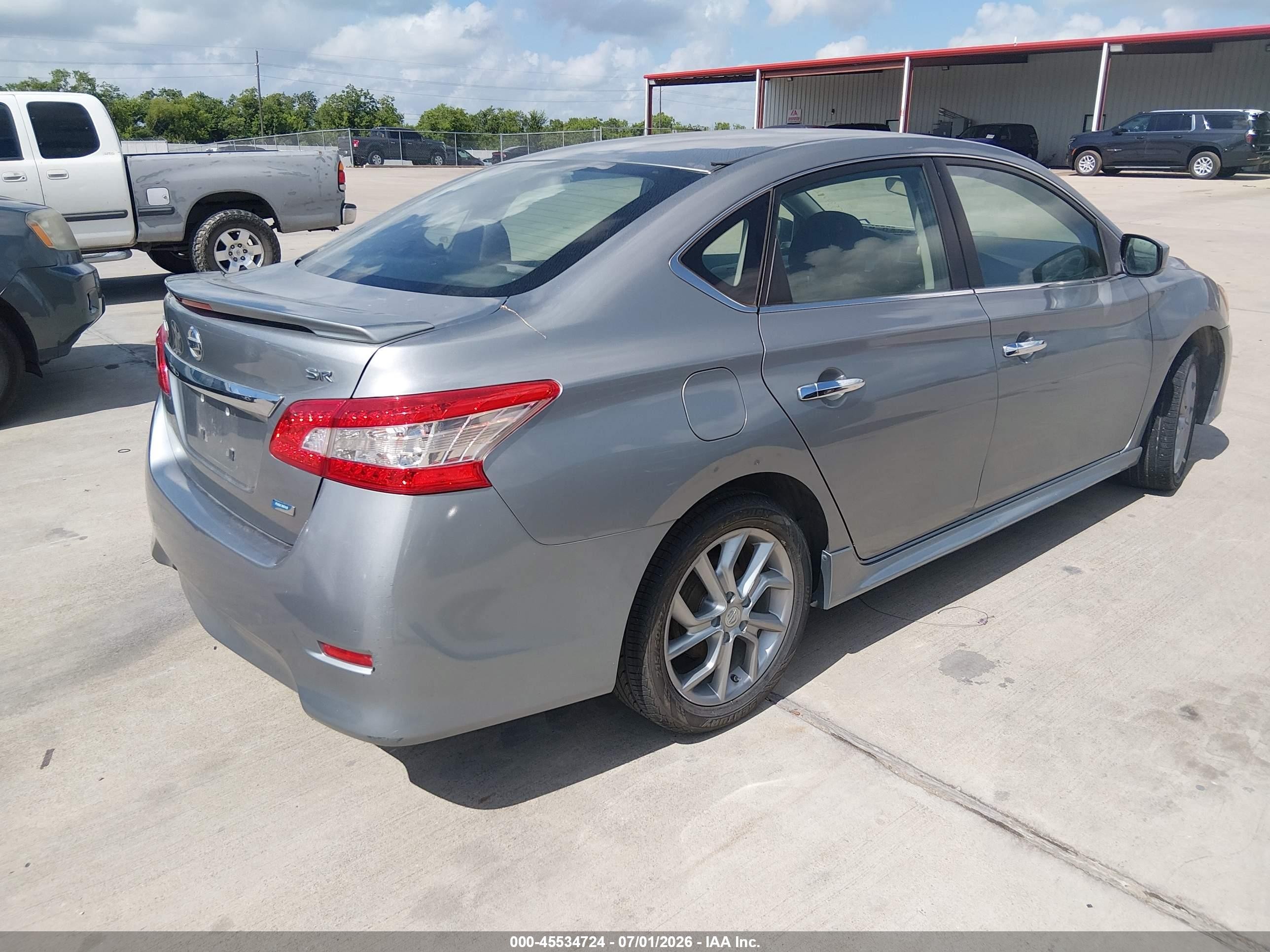 2013 Nissan Sentra Sr Gray vin: 3N1AB7APXDL717553