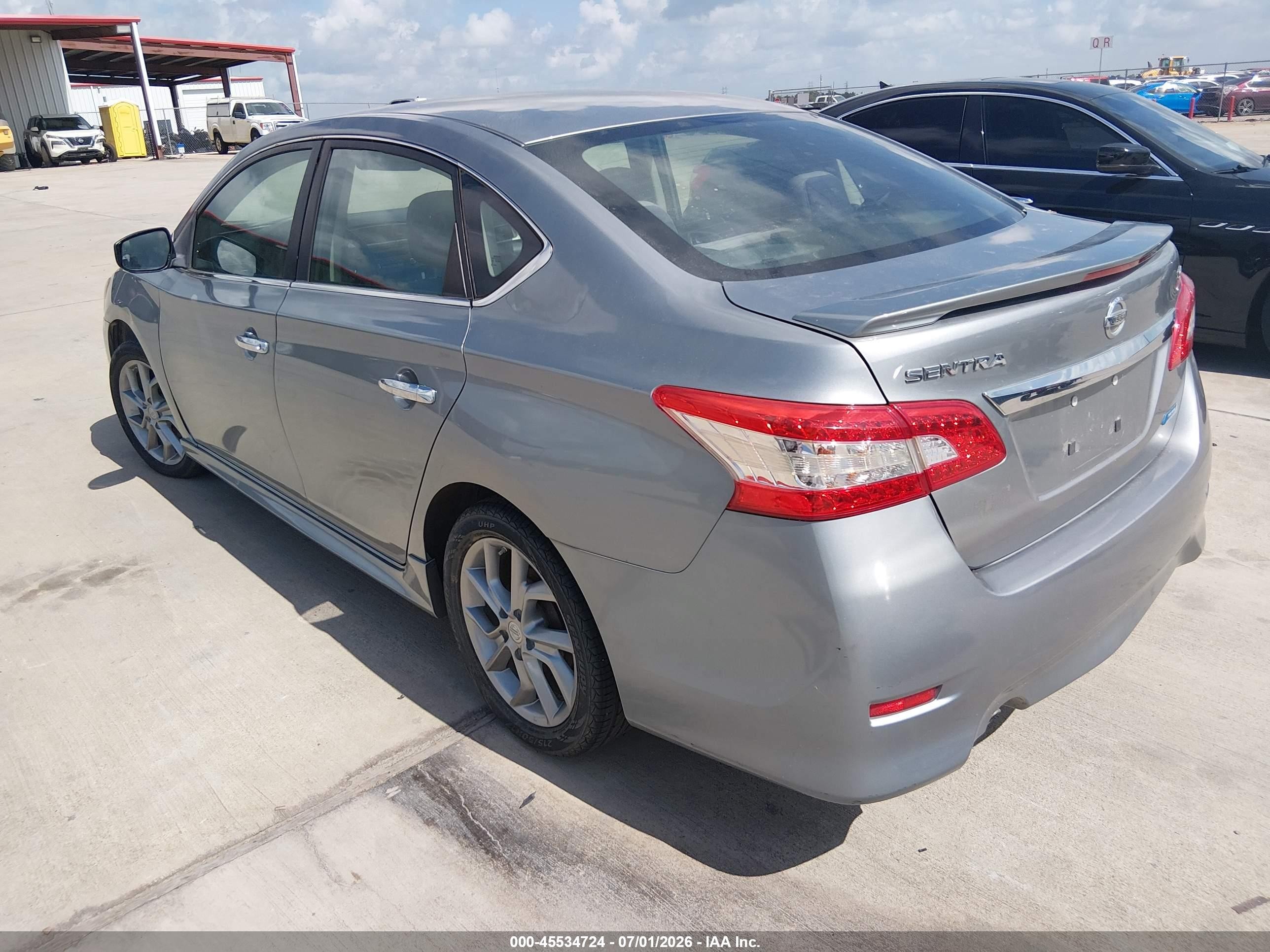 2013 Nissan Sentra Sr Gray vin: 3N1AB7APXDL717553