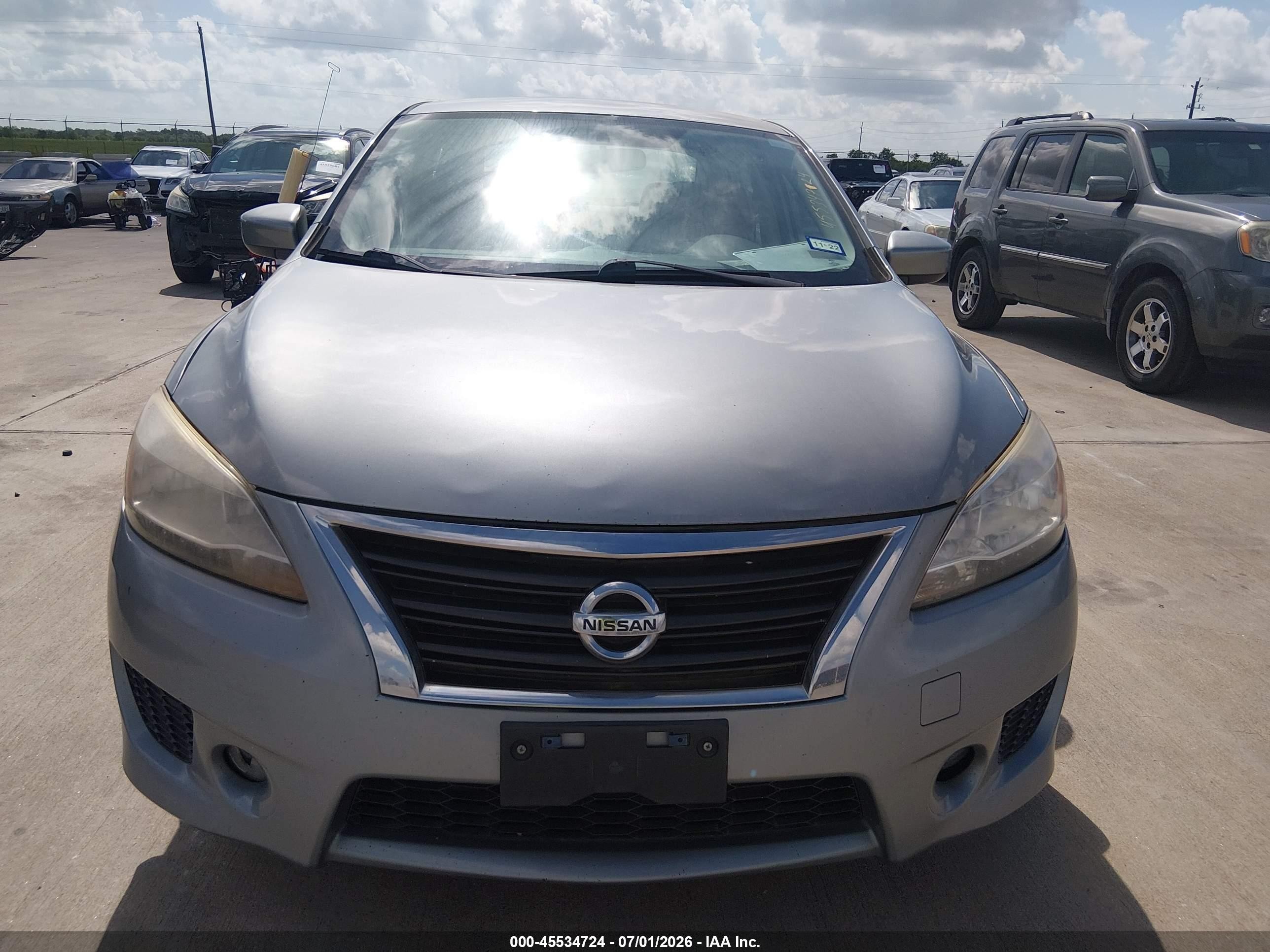 2013 Nissan Sentra Sr Gray vin: 3N1AB7APXDL717553