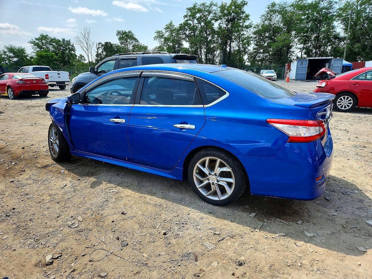 2013 Nissan Sentra S Blue vin: 3N1AB7APXDL721859