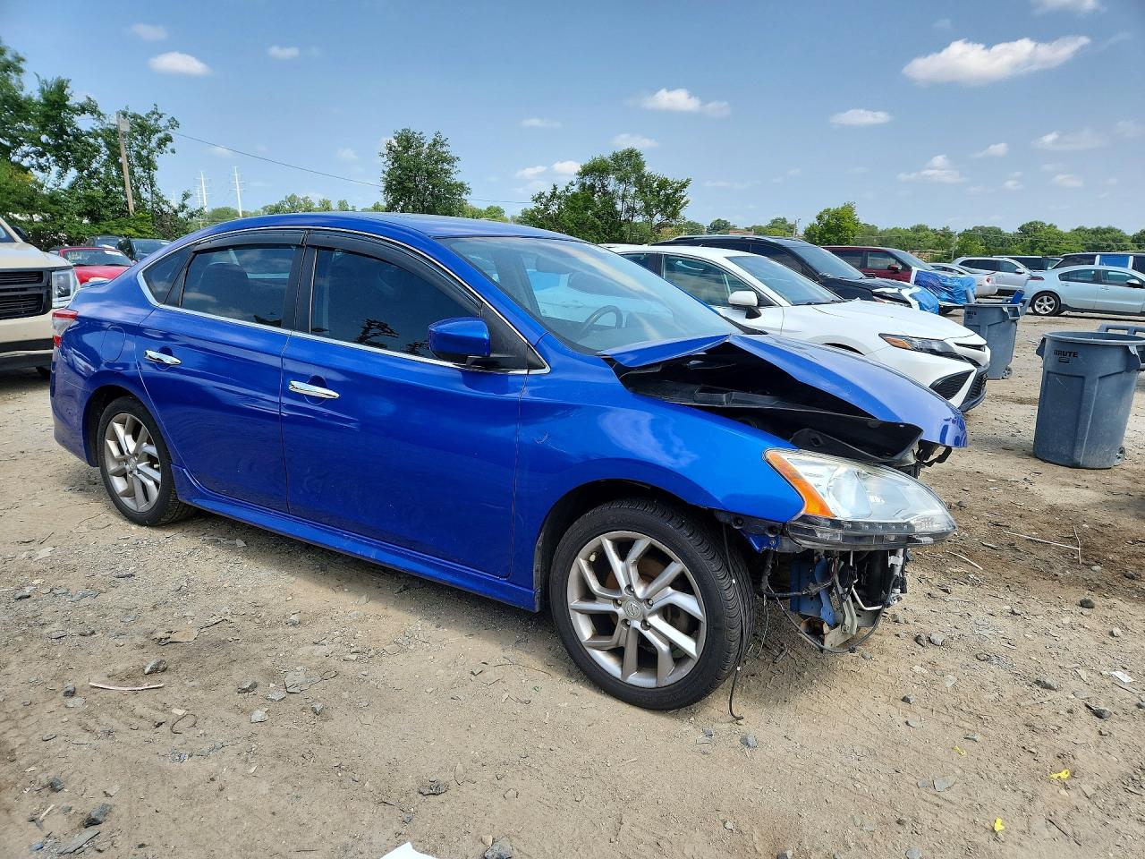 2013 Nissan Sentra S Blue vin: 3N1AB7APXDL721859