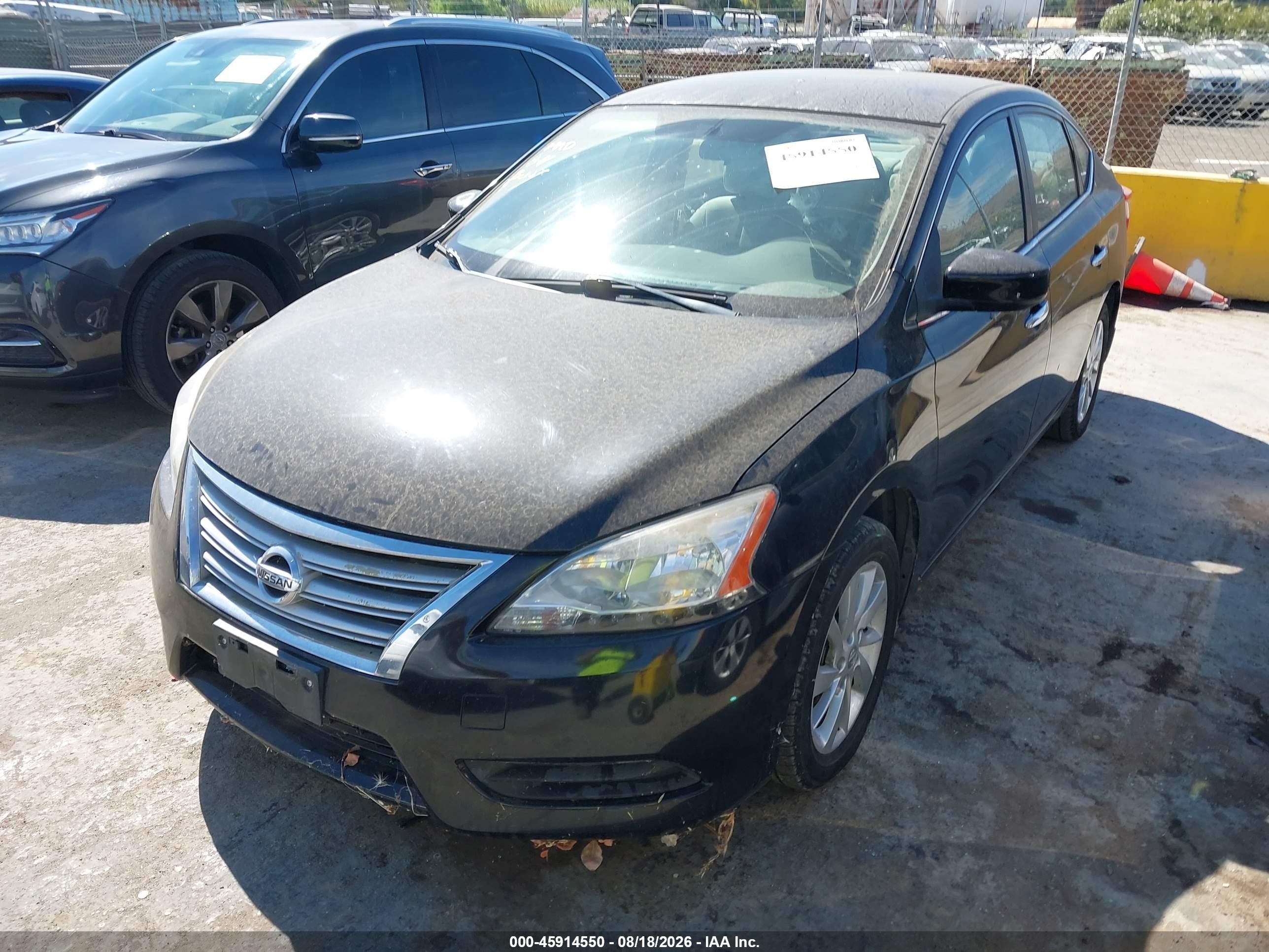 2013 Nissan Sentra Sv Black vin: 3N1AB7APXDL741142