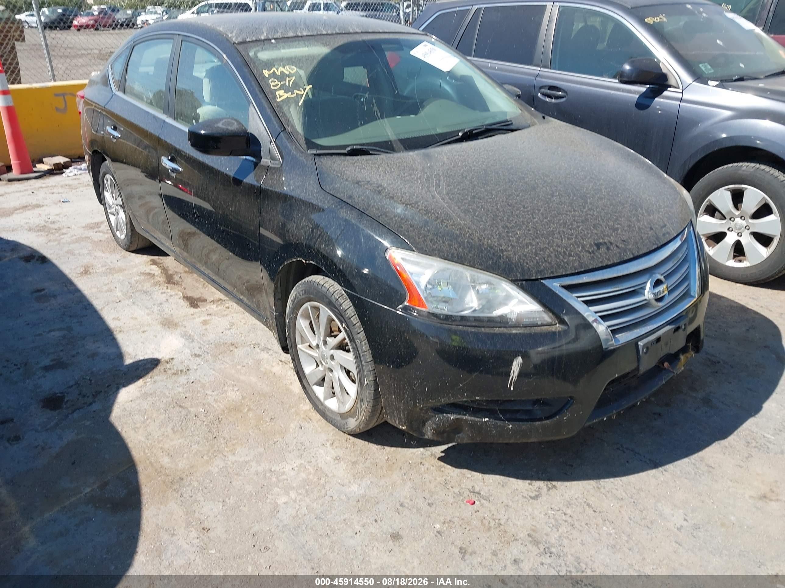 2013 Nissan Sentra Sv Черный vin: 3N1AB7APXDL741142