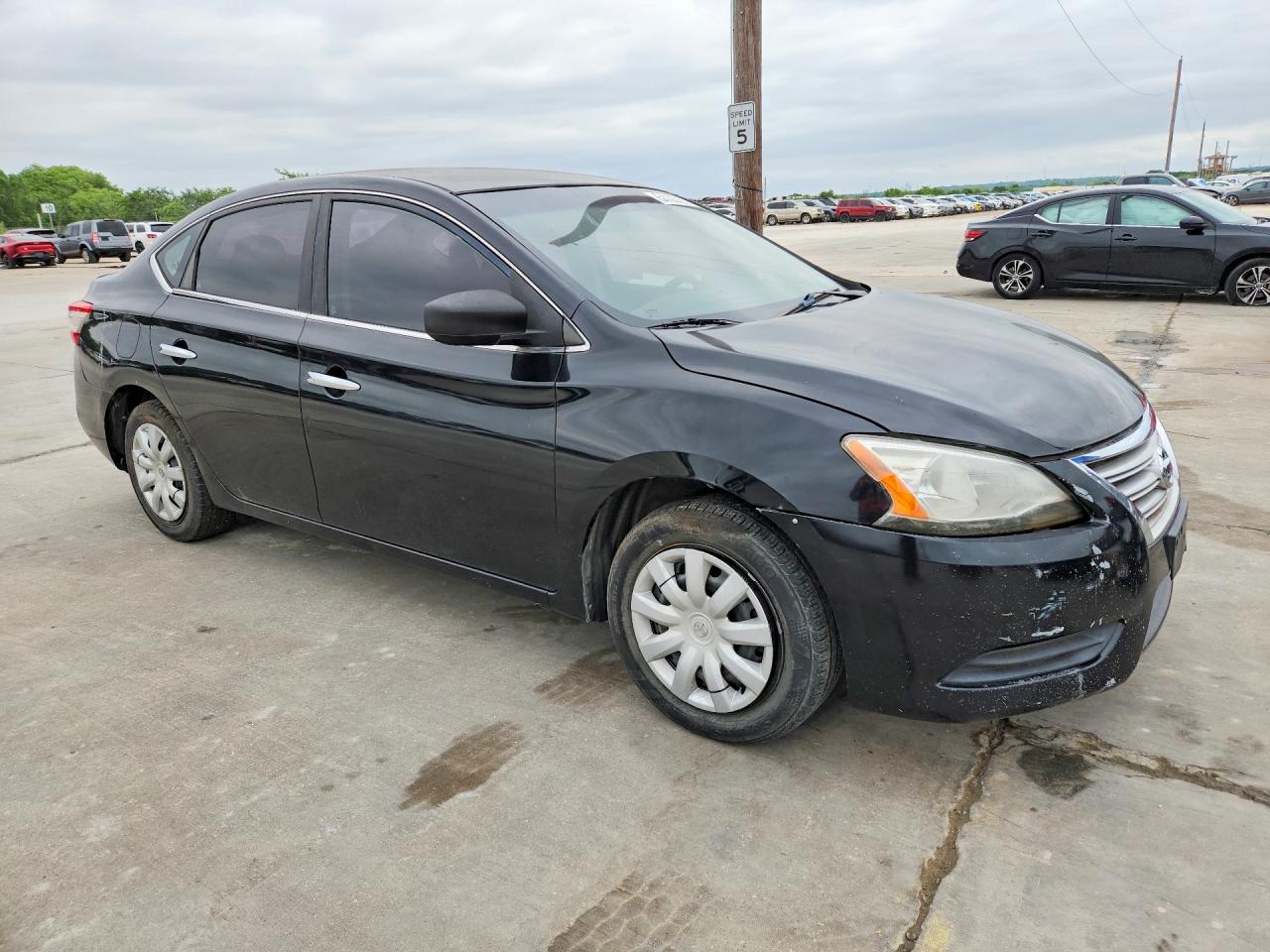 2013 Nissan Sentra S Black vin: 3N1AB7APXDL746650