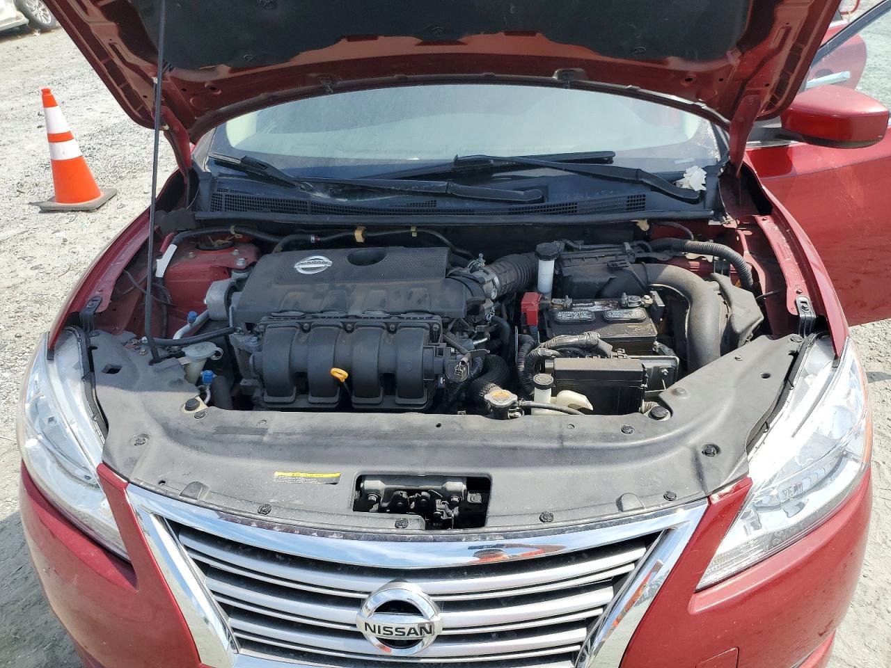 2013 Nissan Sentra S Burgundy vin: 3N1AB7APXDL754215