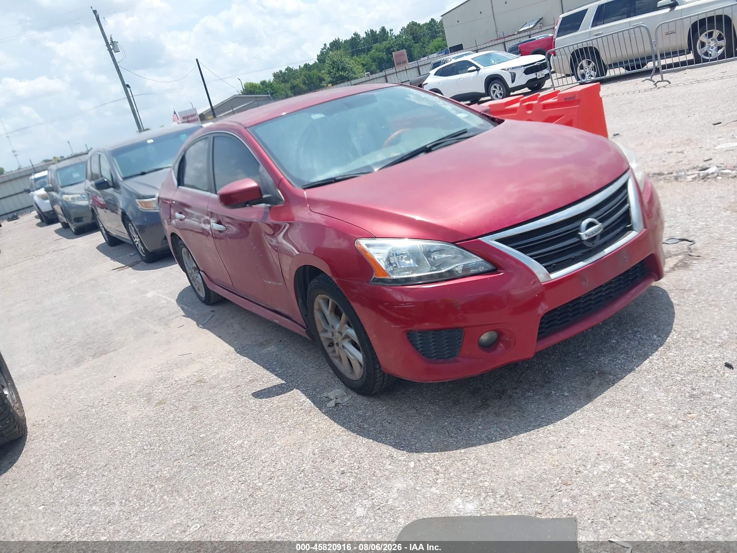 2013 Nissan Sentra Sr Burgundy vin: 3N1AB7APXDL762640
