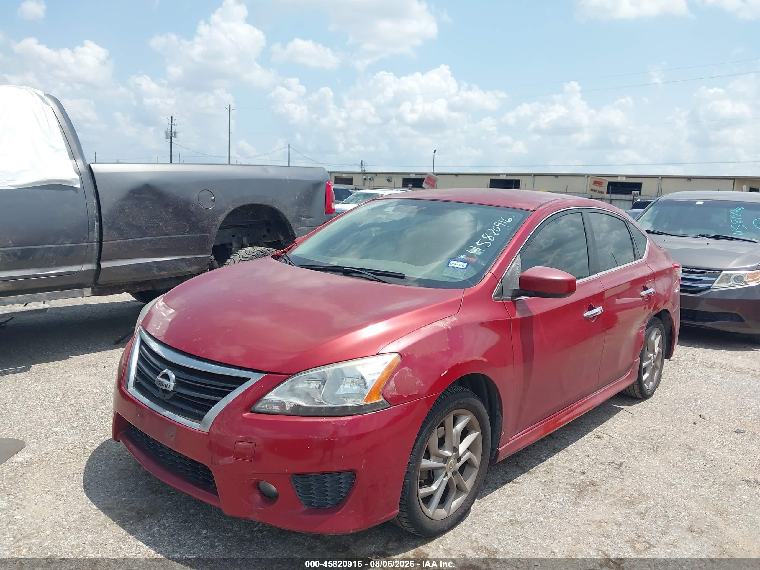 2013 Nissan Sentra Sr Burgundy vin: 3N1AB7APXDL762640