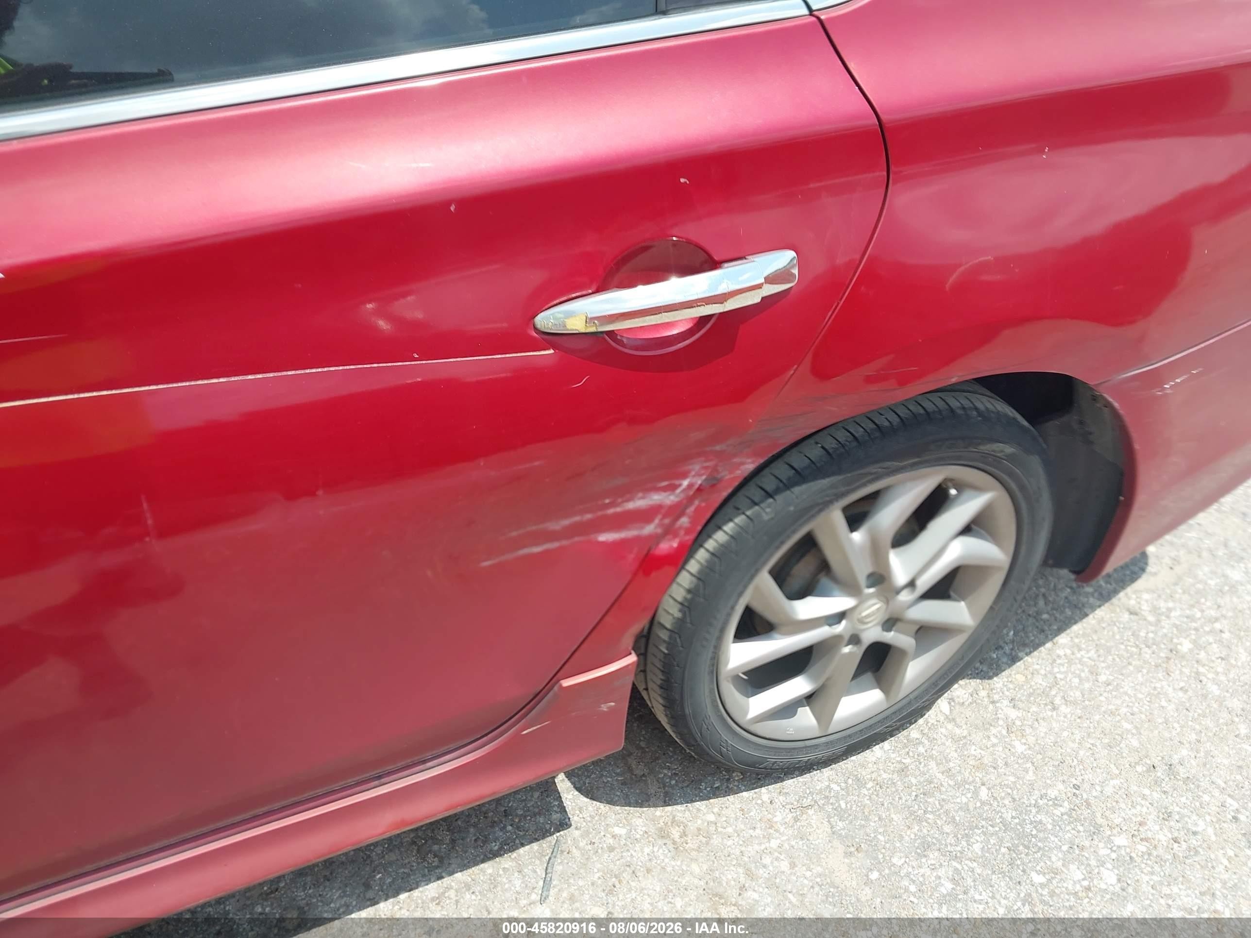2013 Nissan Sentra Sr Burgundy vin: 3N1AB7APXDL762640