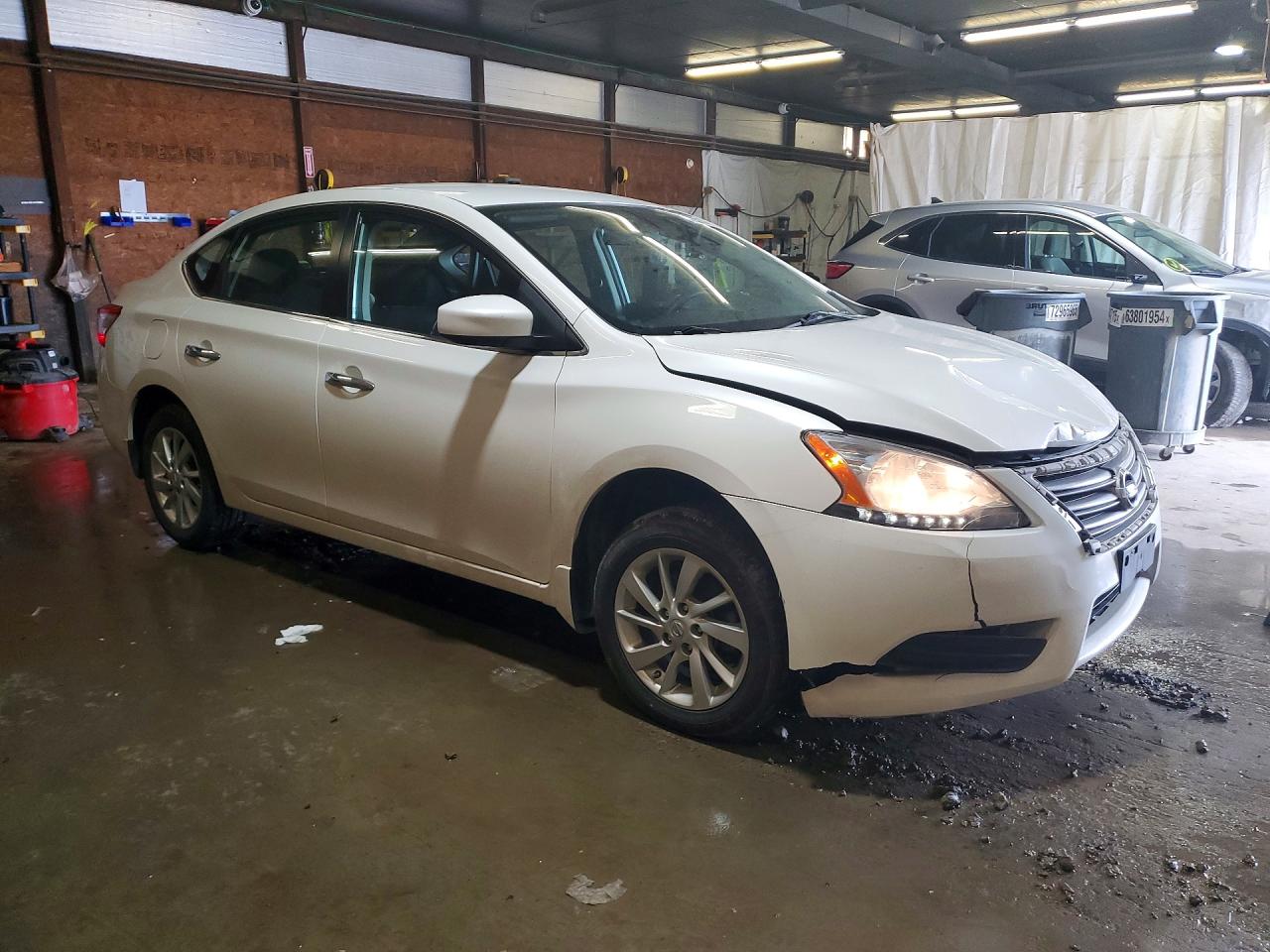 2013 Nissan Sentra S White vin: 3N1AB7APXDL765182