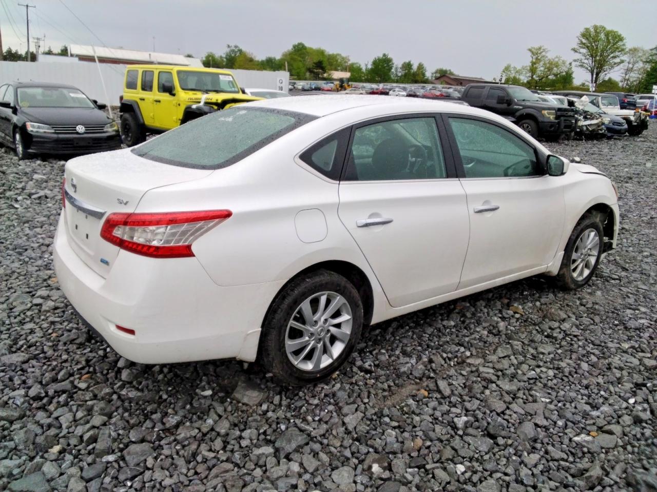 2013 Nissan Sentra S White vin: 3N1AB7APXDL765182