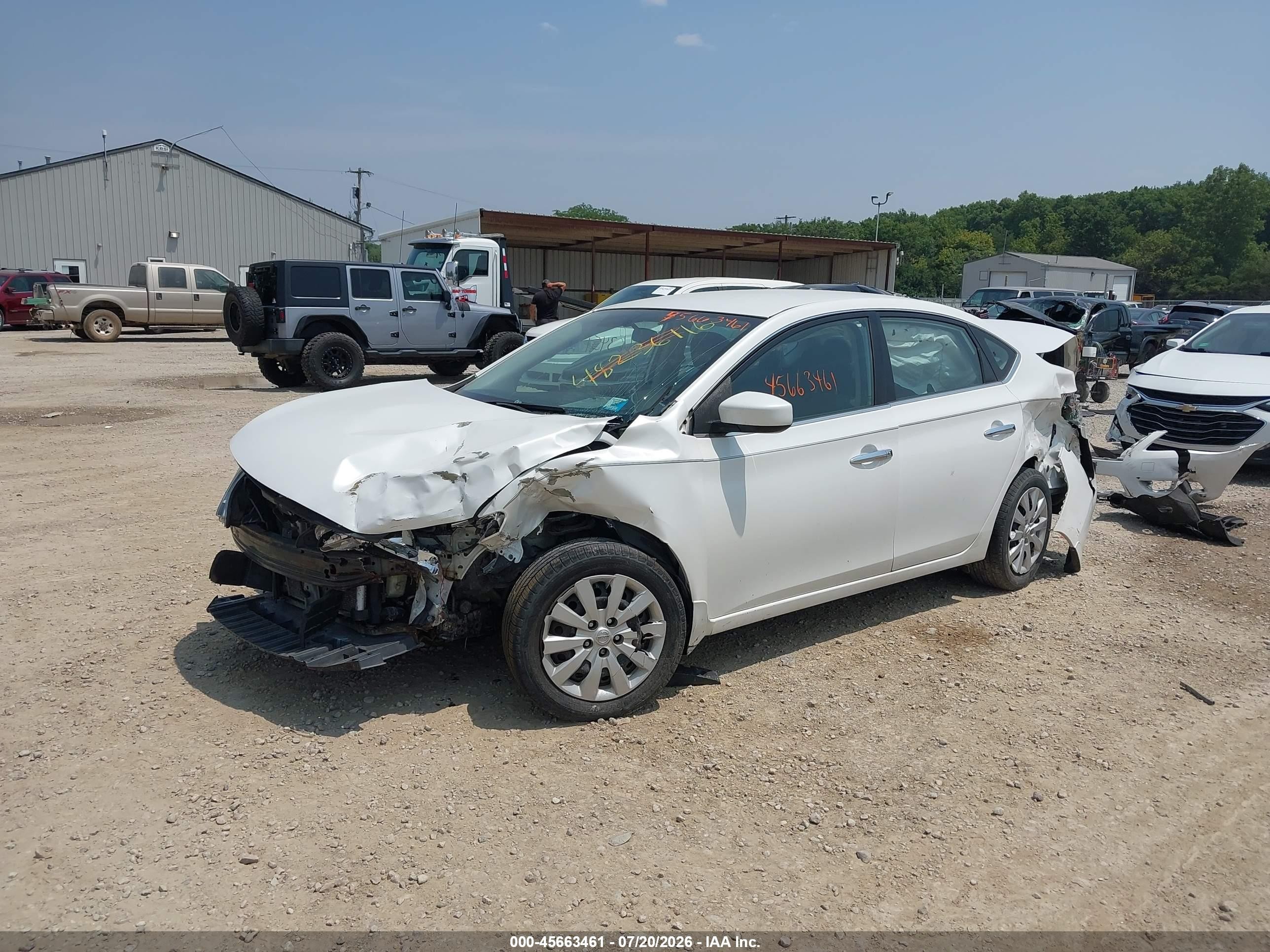 2013 Nissan Sentra Sv Белый vin: 3N1AB7APXDL769653