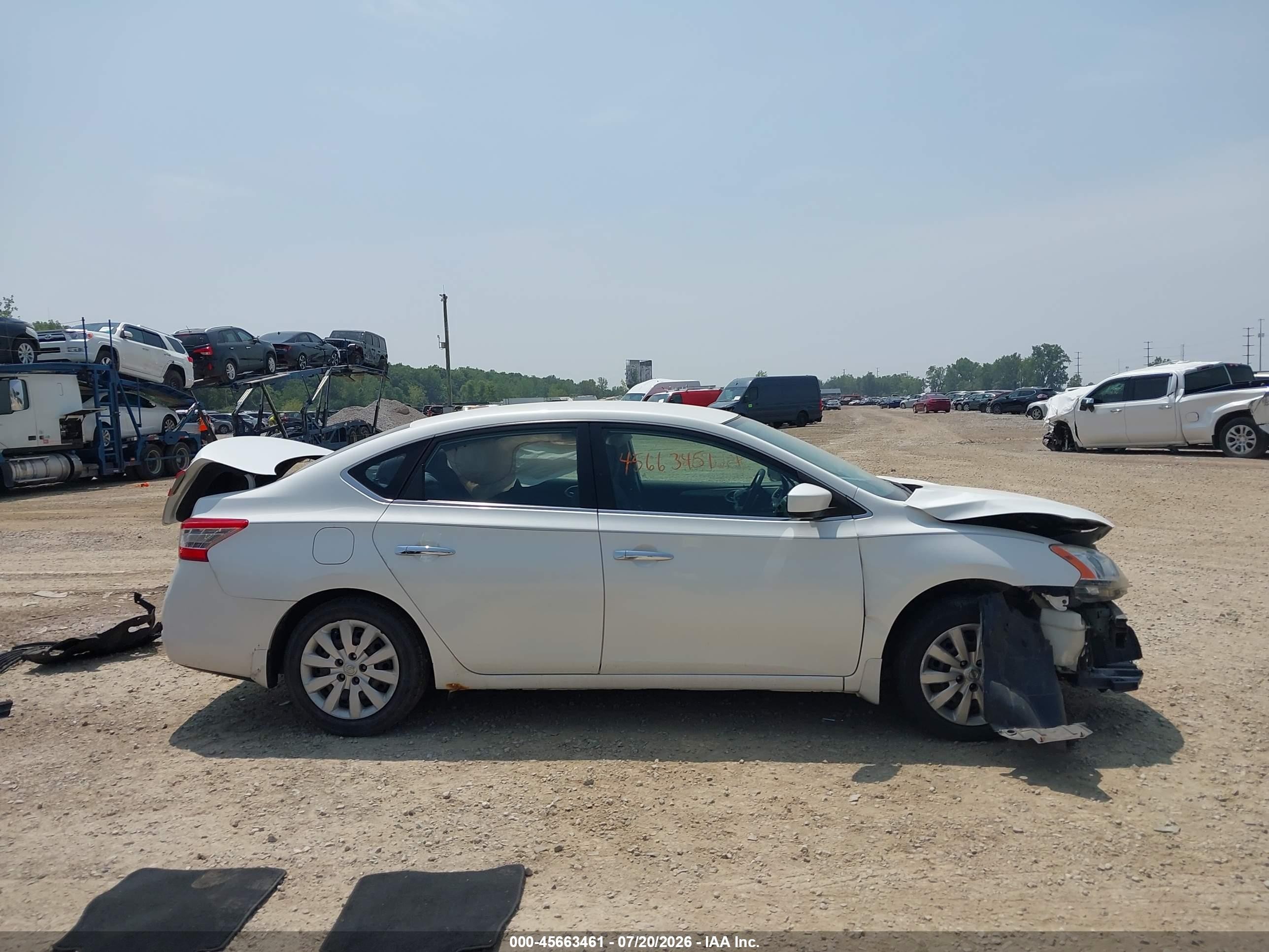 2013 Nissan Sentra Sv Белый vin: 3N1AB7APXDL769653
