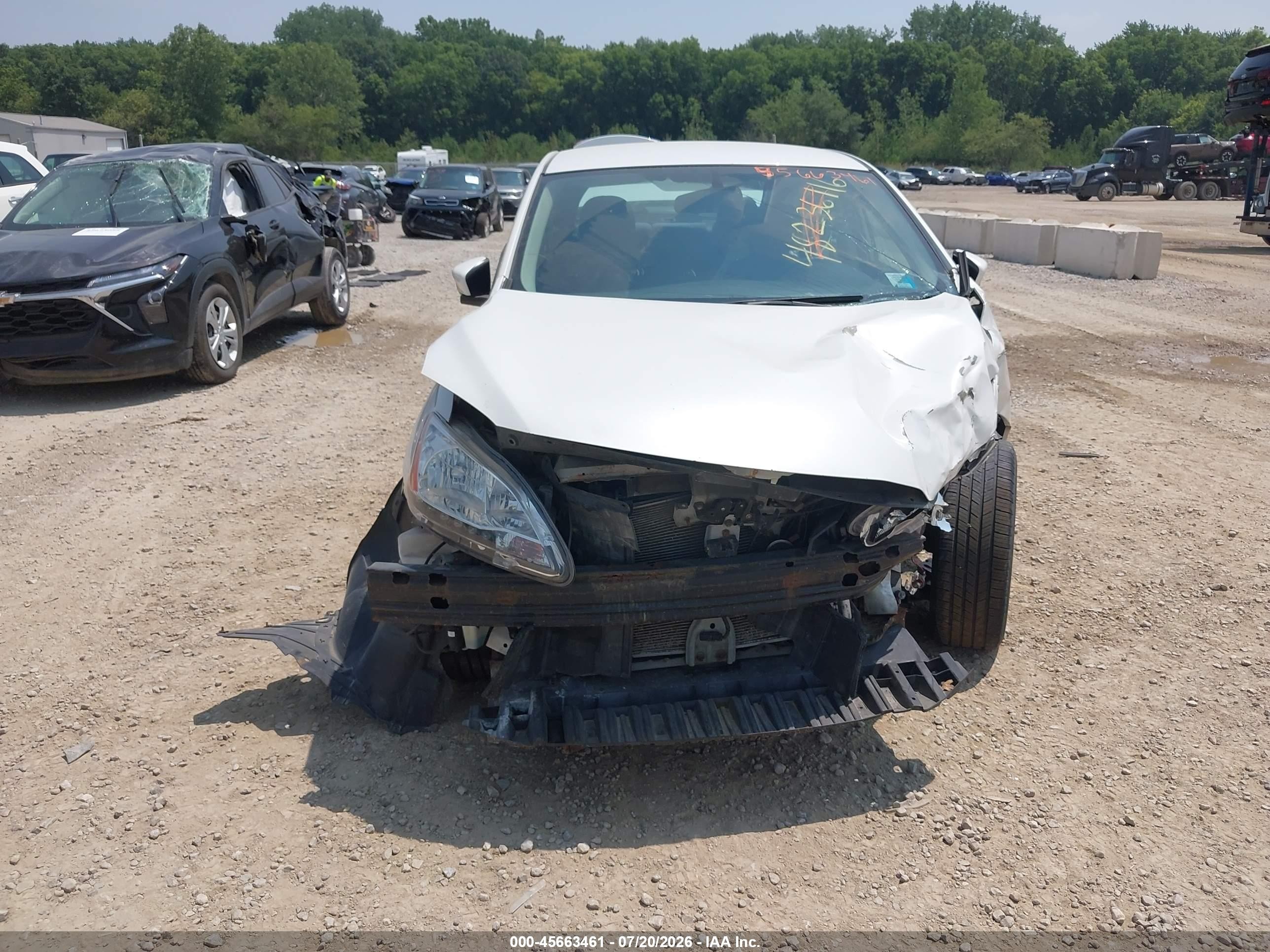 2013 Nissan Sentra Sv Белый vin: 3N1AB7APXDL769653