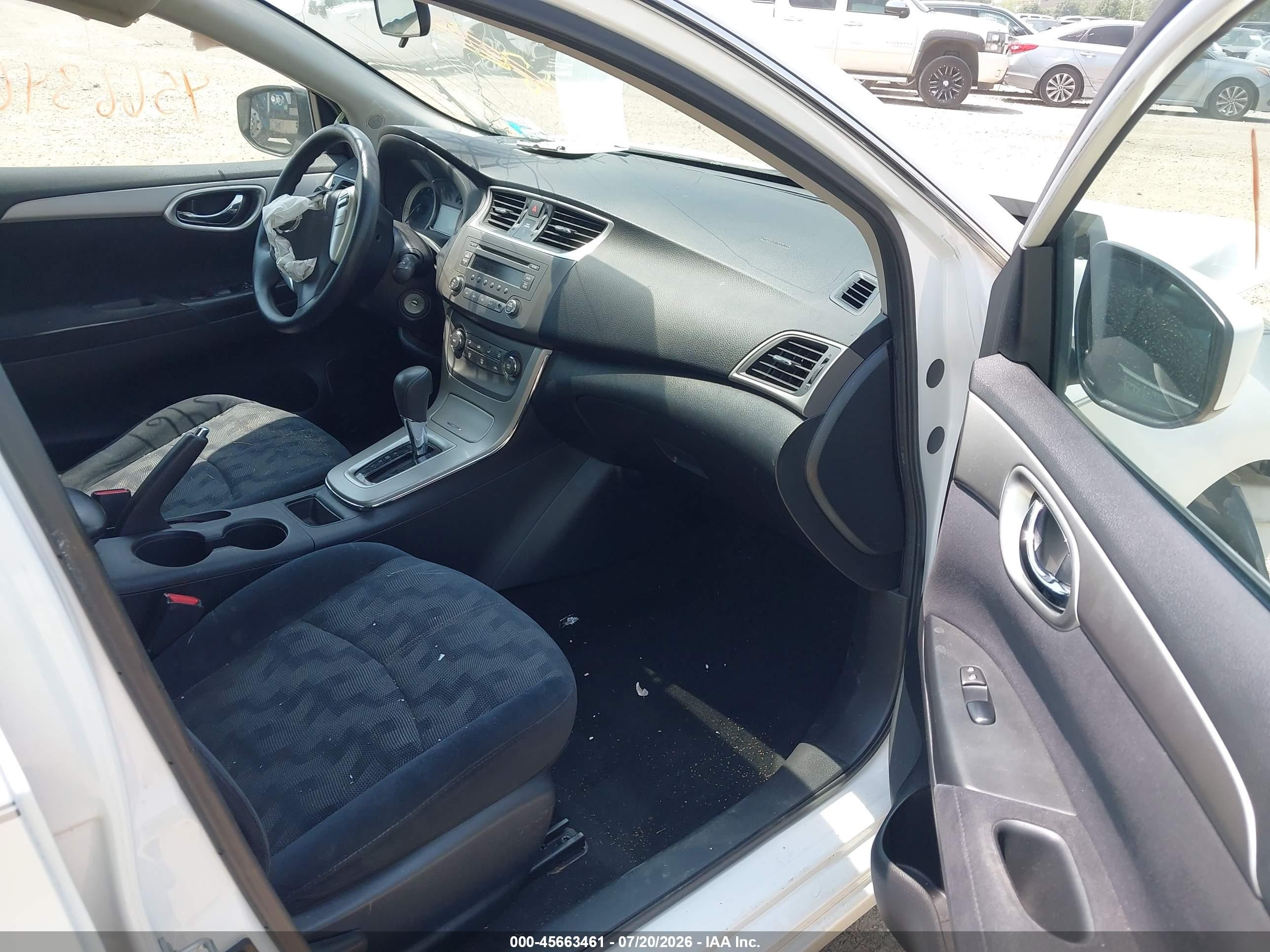 2013 Nissan Sentra Sv Белый vin: 3N1AB7APXDL769653
