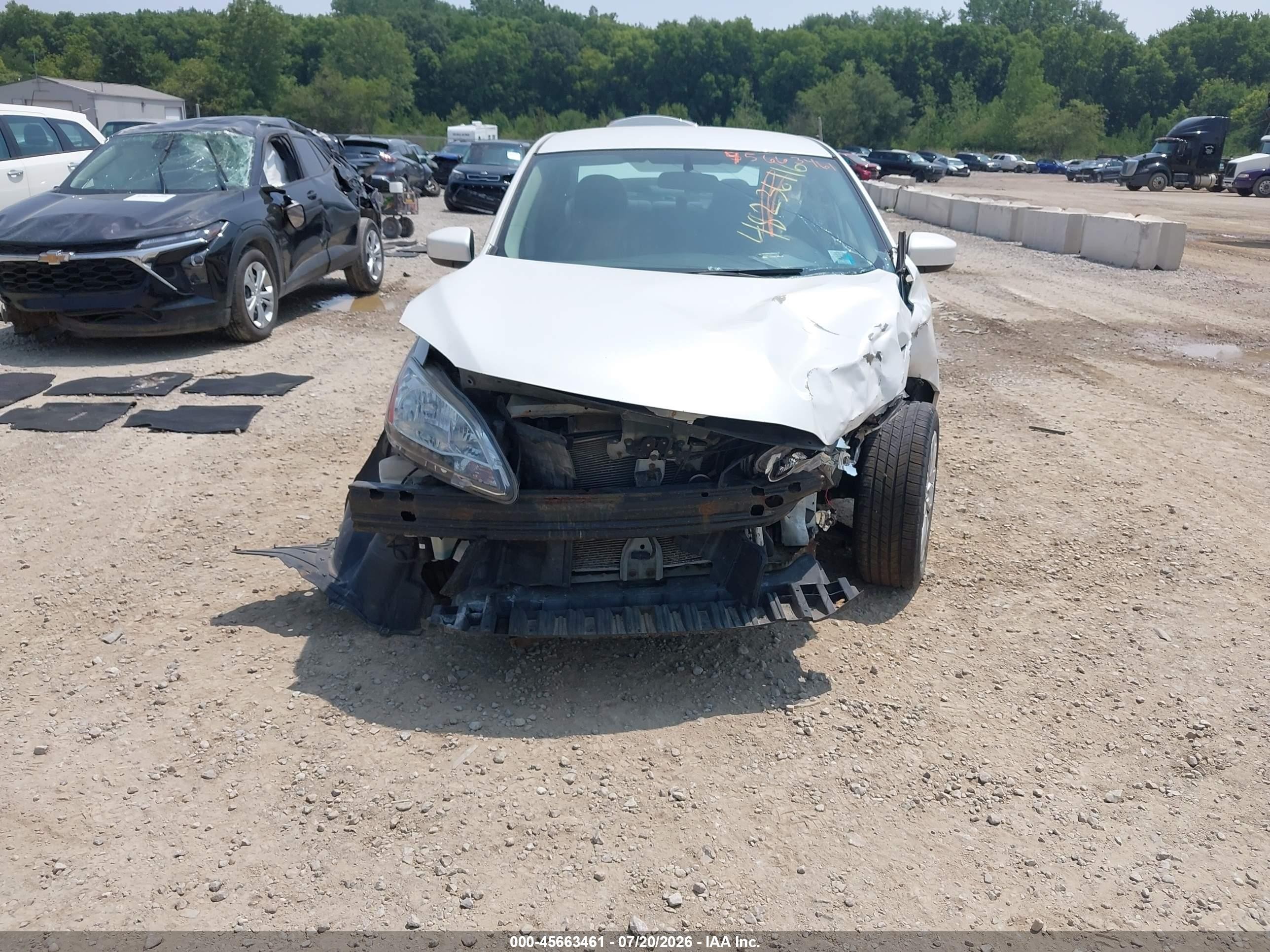 2013 Nissan Sentra Sv Белый vin: 3N1AB7APXDL769653