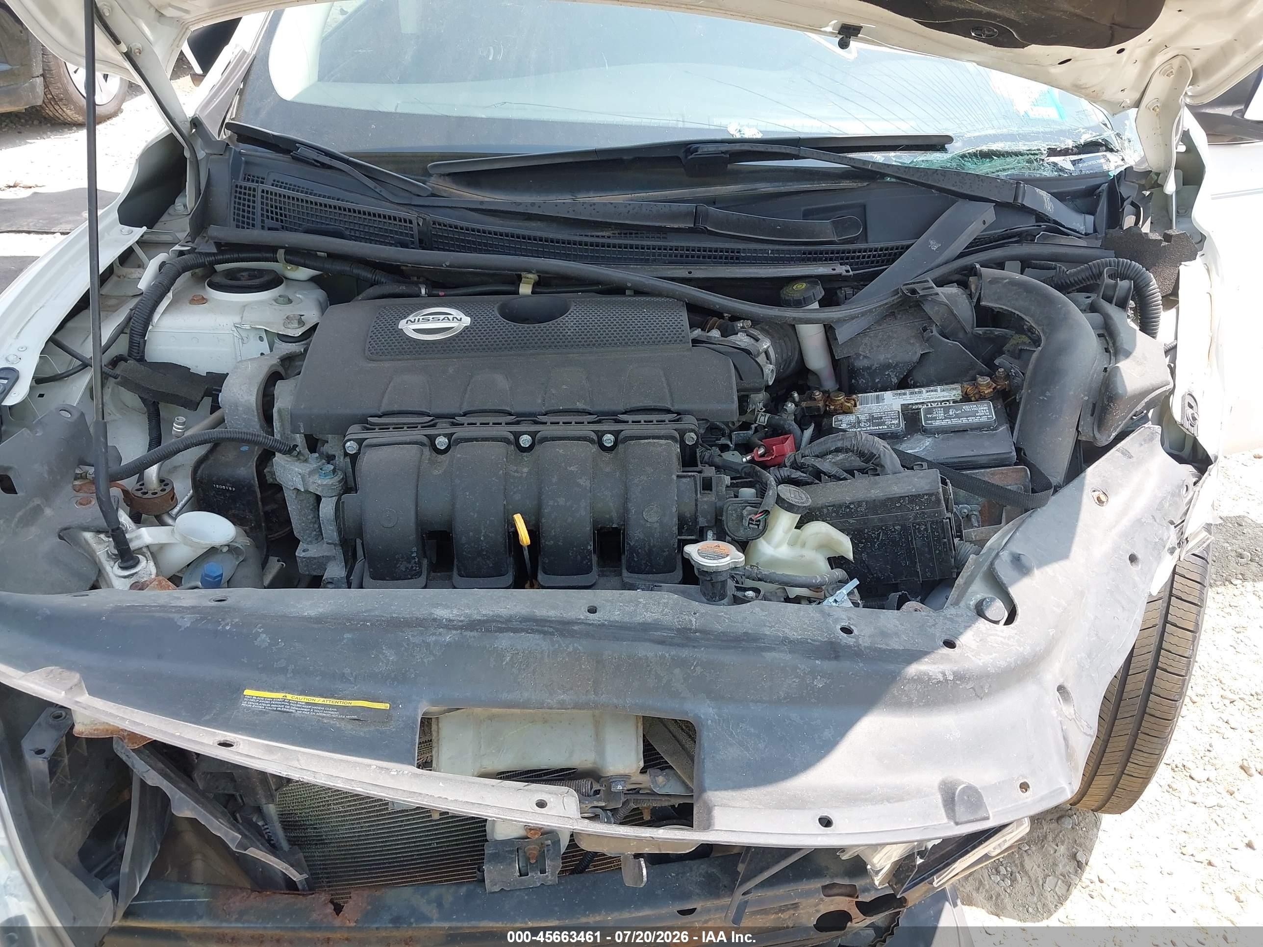 2013 Nissan Sentra Sv Белый vin: 3N1AB7APXDL769653