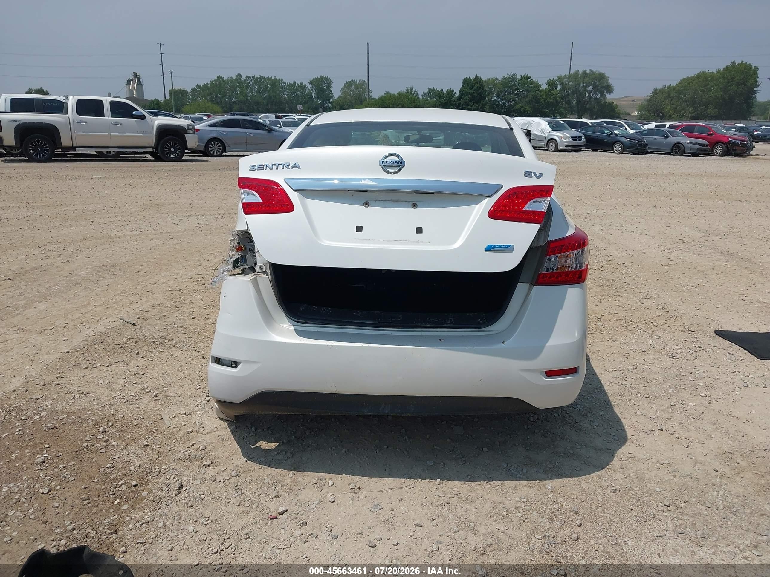 2013 Nissan Sentra Sv Белый vin: 3N1AB7APXDL769653