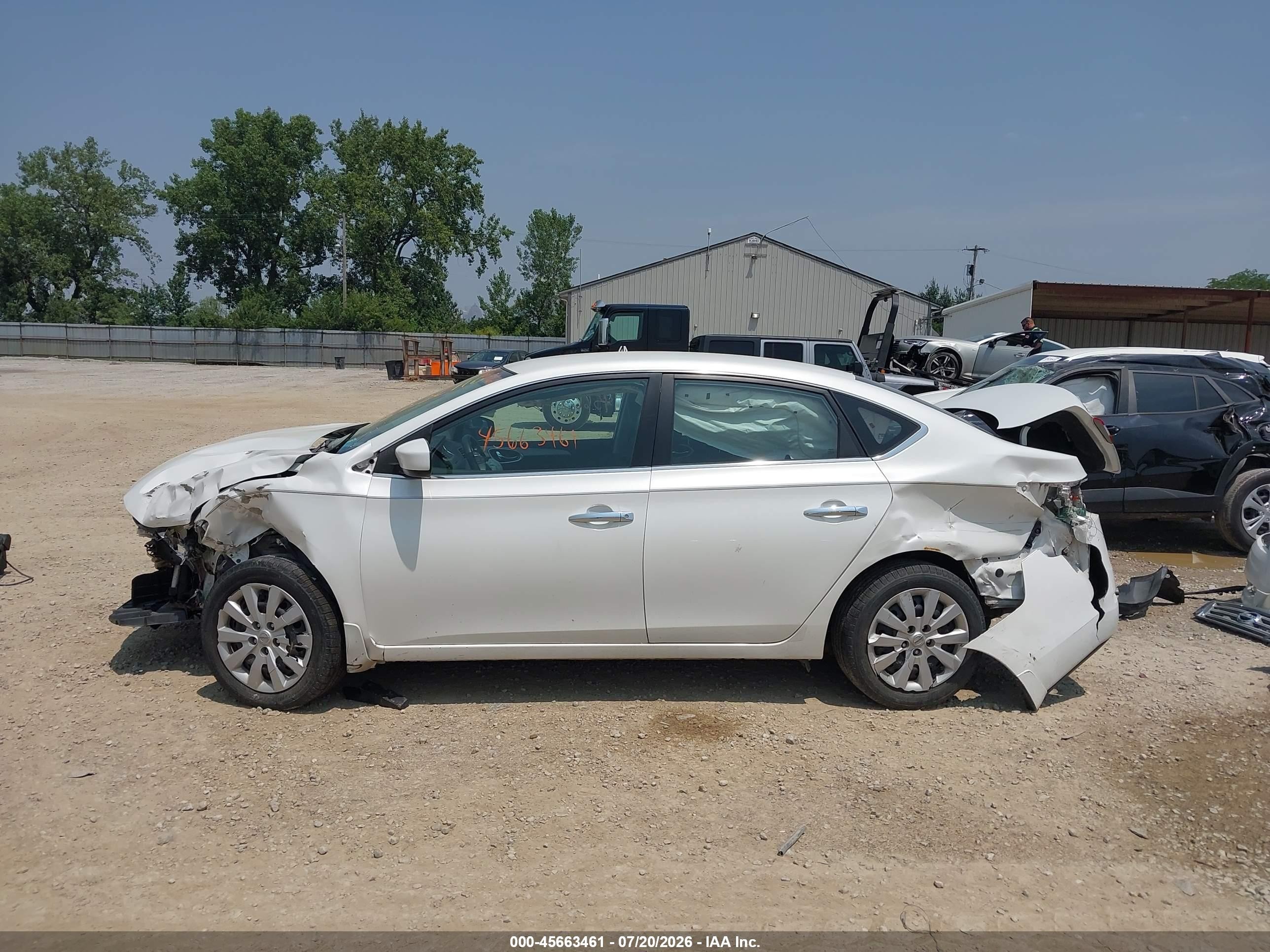 2013 Nissan Sentra Sv Белый vin: 3N1AB7APXDL769653