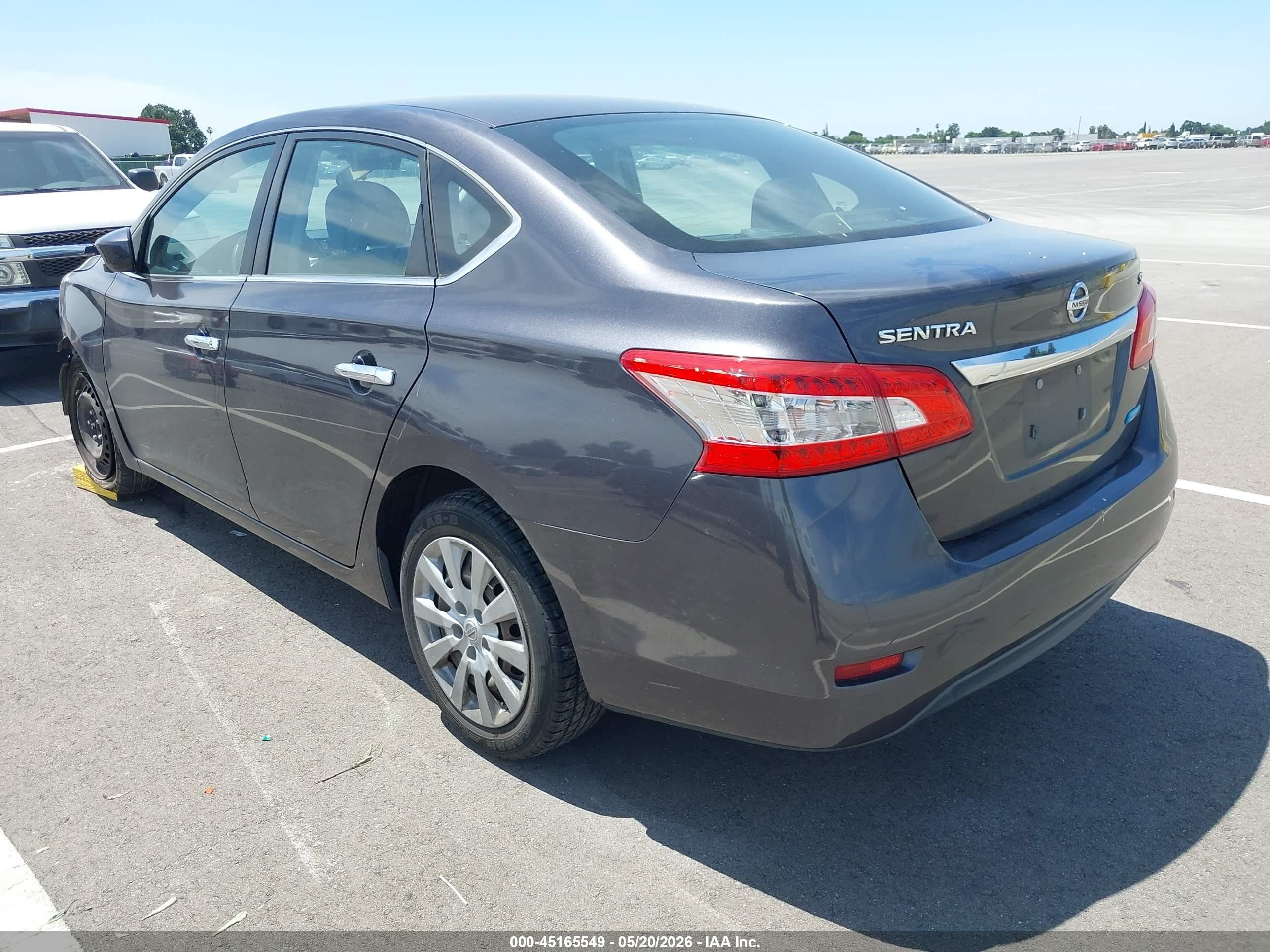 2013 Nissan Sentra Sv Gray vin: 3N1AB7APXDL778658